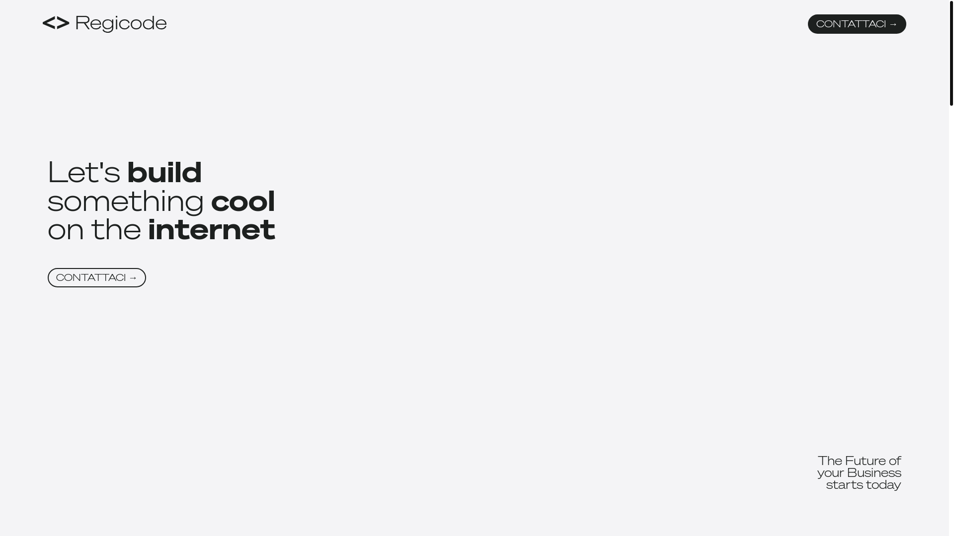 website screenshot of https://regicodeagency.com/
