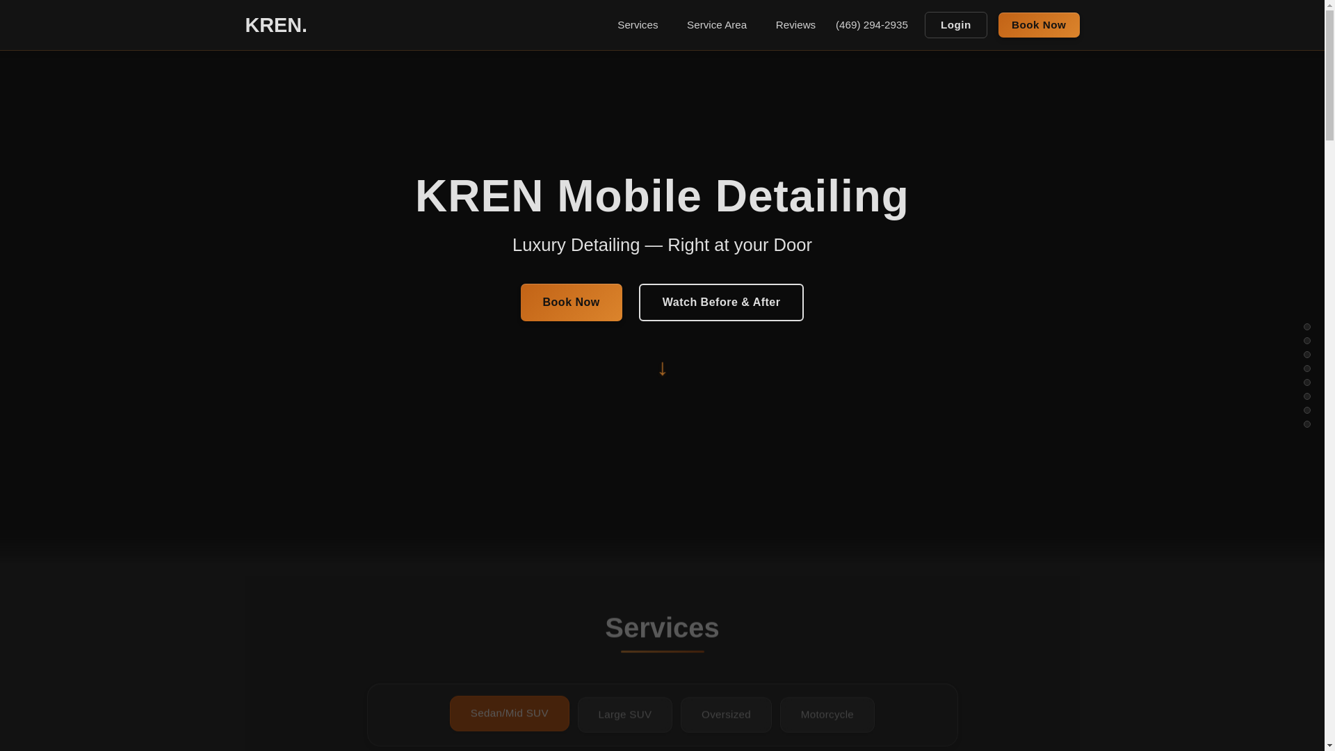 website screenshot of https://krendetailing-site.pages.dev/