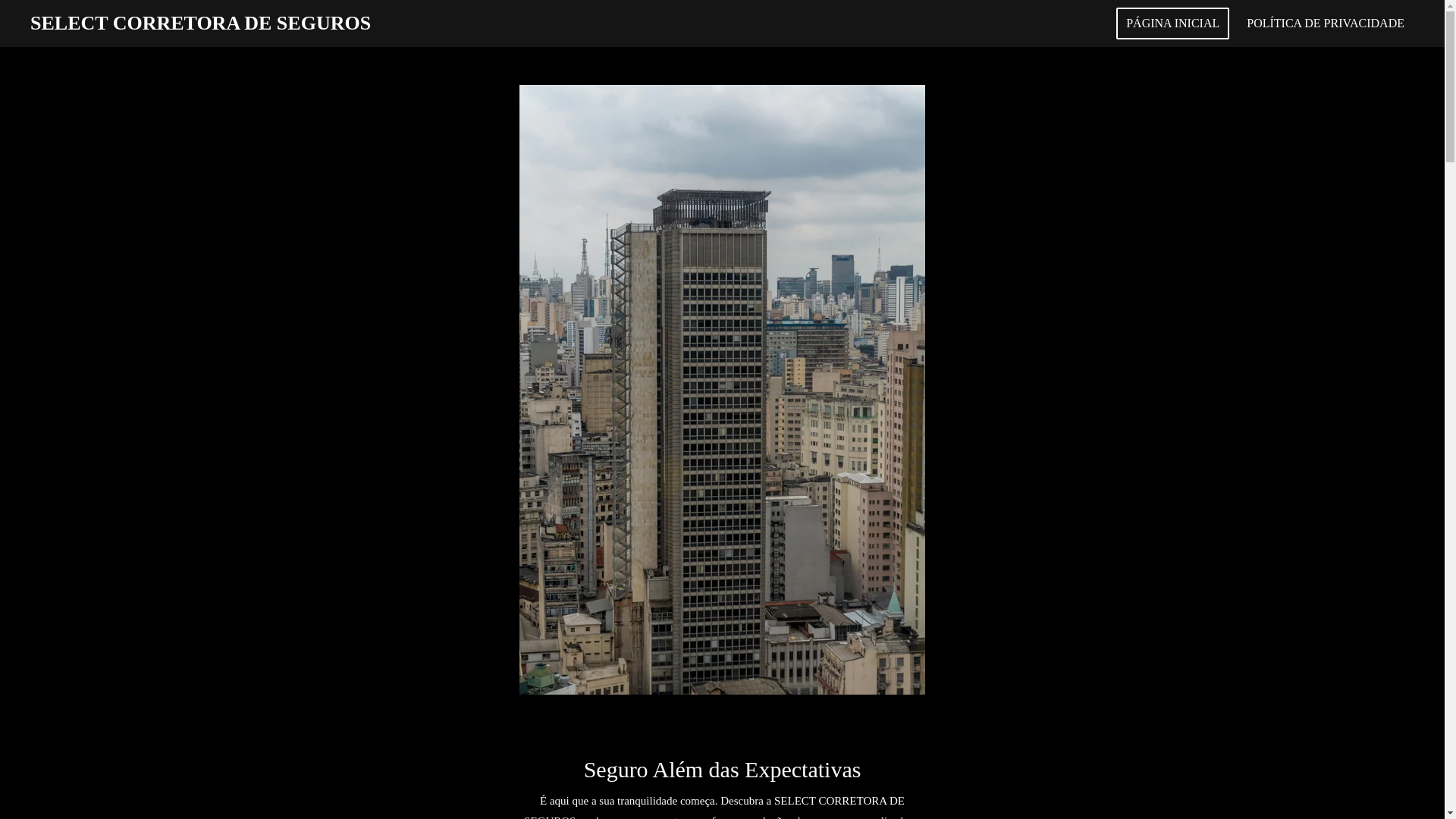 website screenshot of https://selectcorretoraseguros.com/