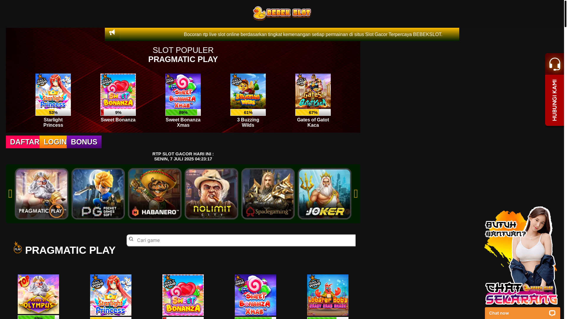 website screenshot of https://pola-bebekslot.pages.dev/