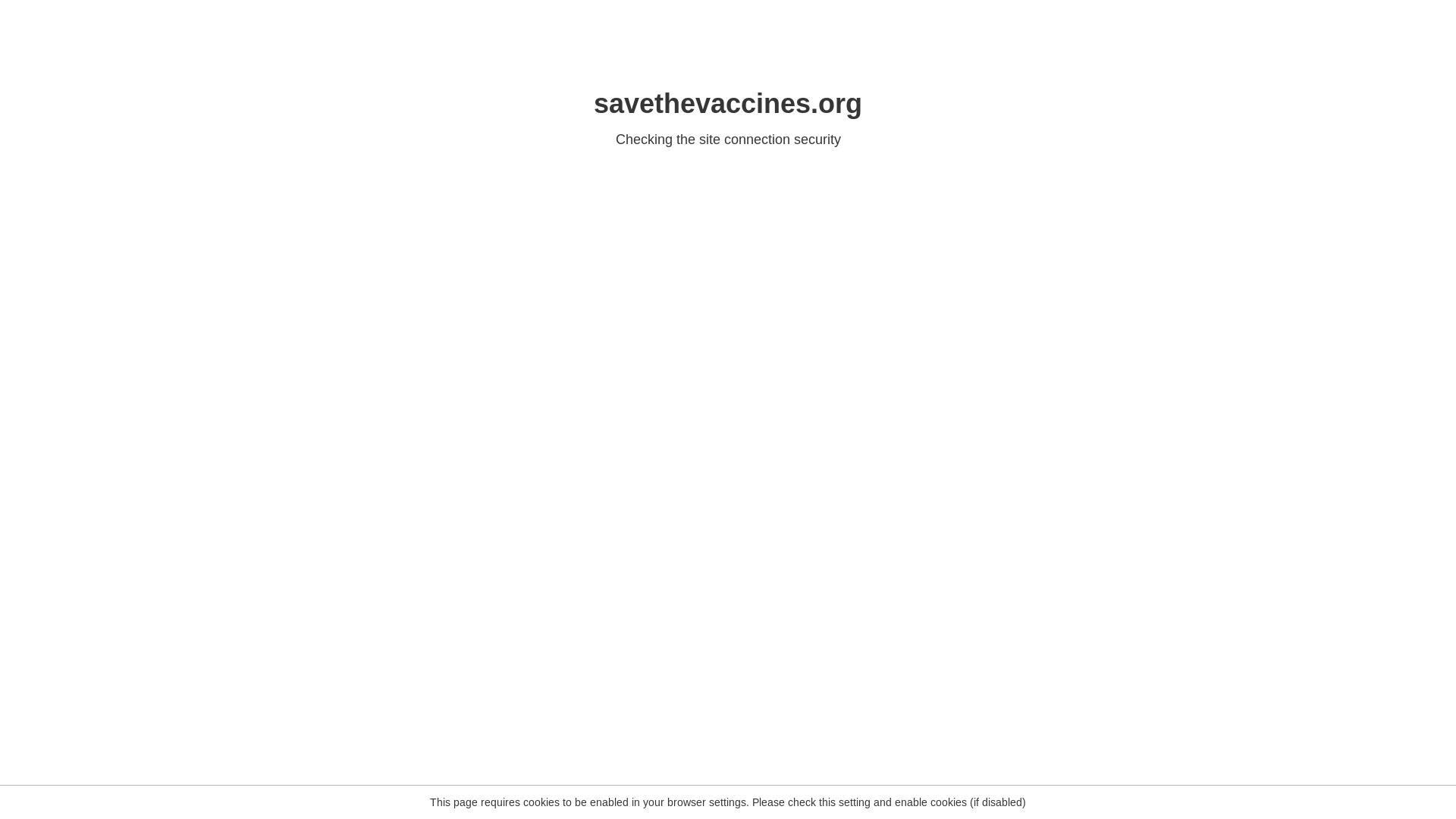 website screenshot of https://savethevaccines.org/