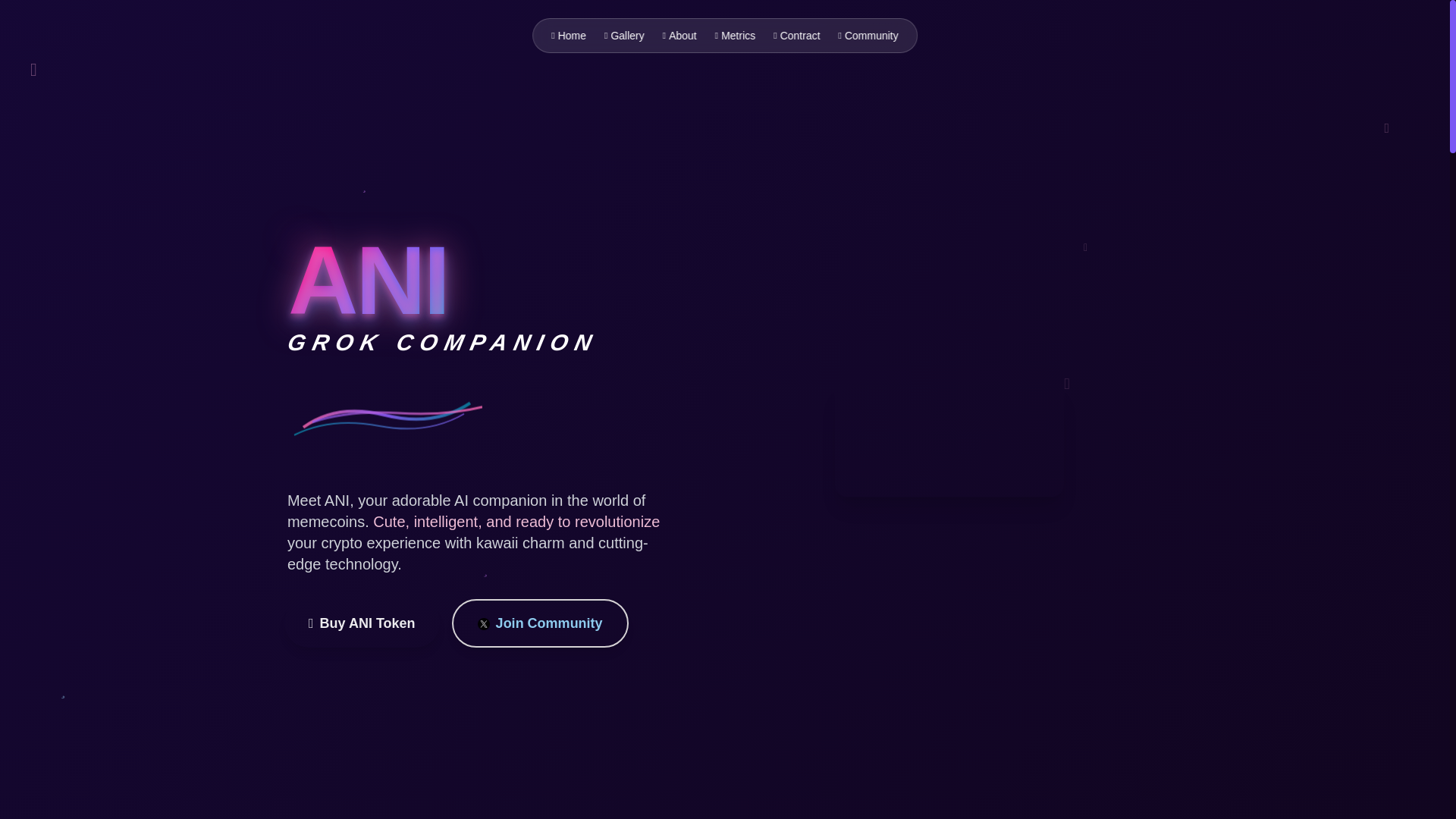 website screenshot of https://anigrok-evm-zr41n3r.pages.dev/