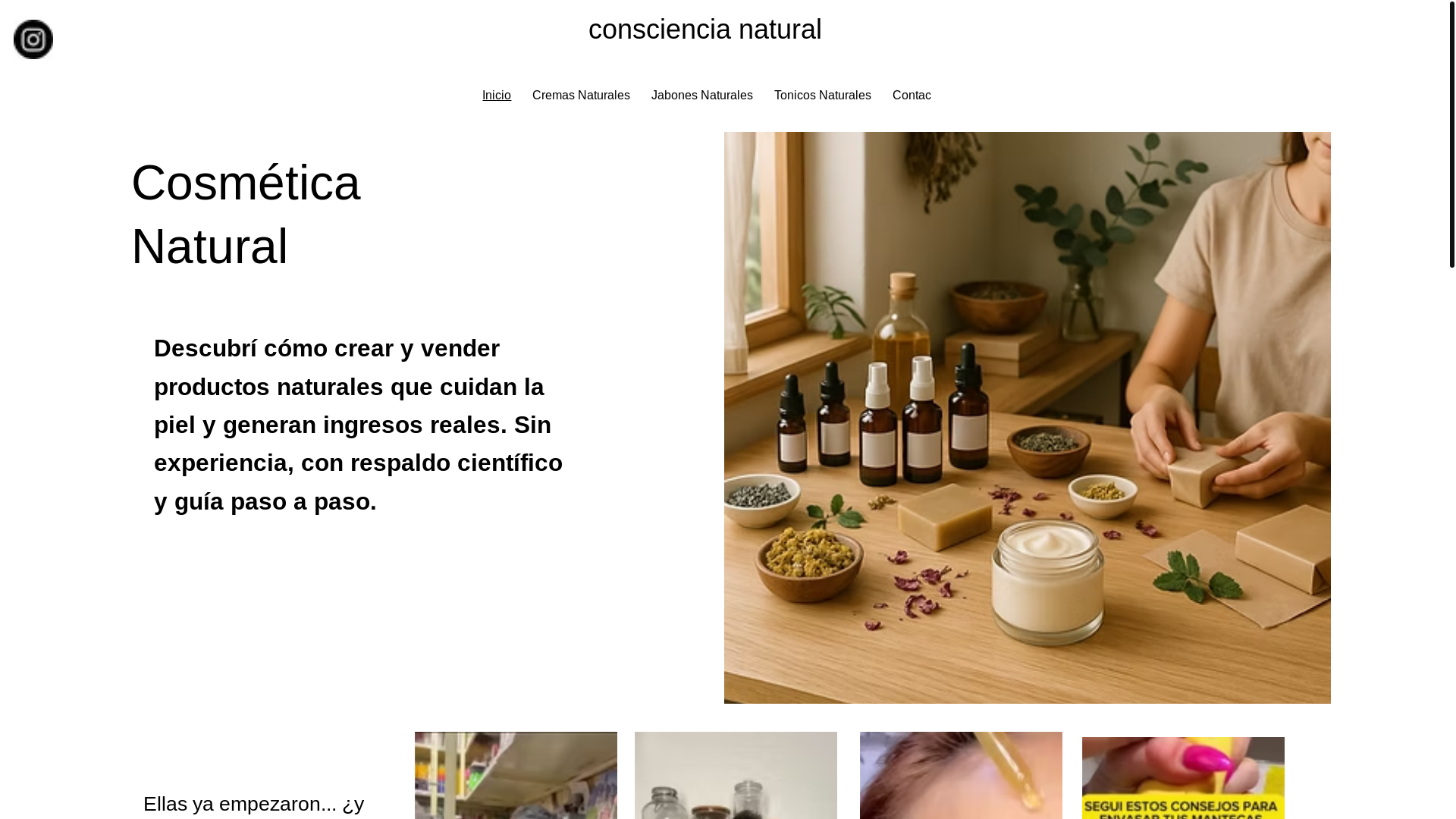 website screenshot of https://conscienciasnatural.com/