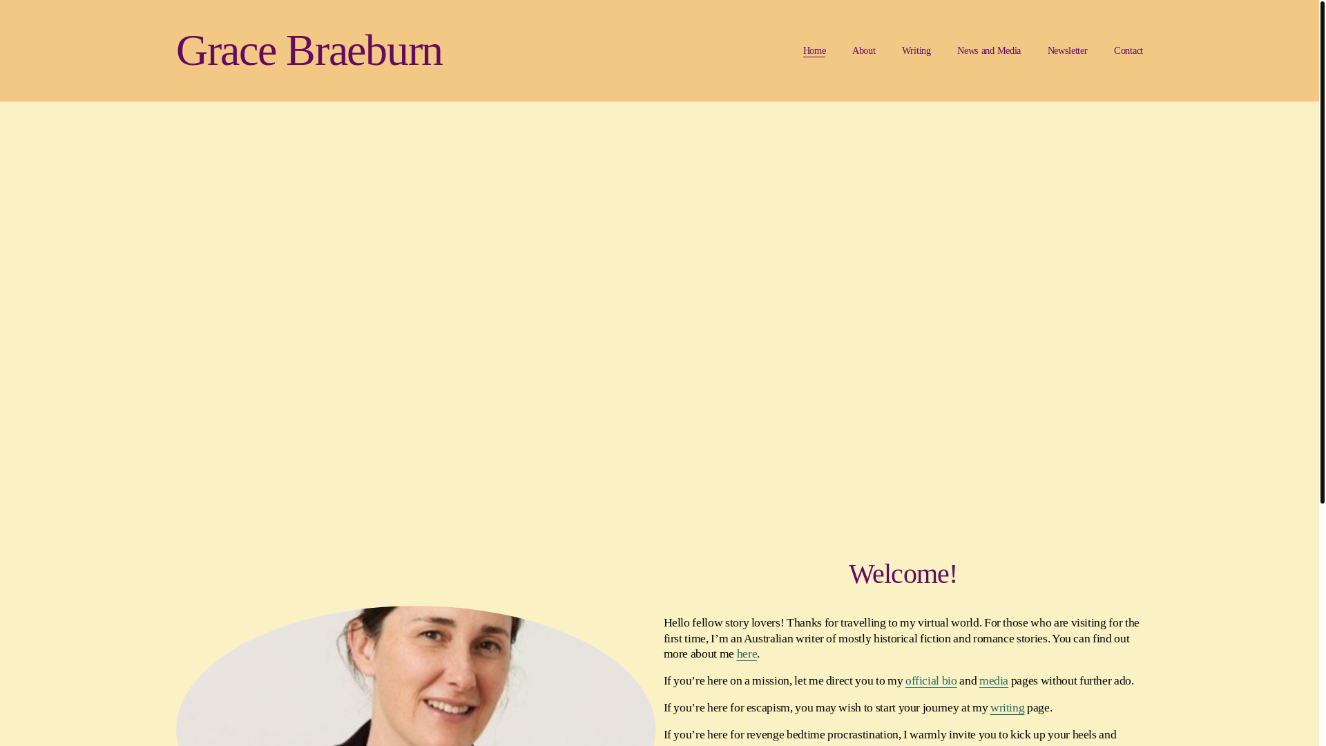 website screenshot of https://gracebraeburn.com.au/