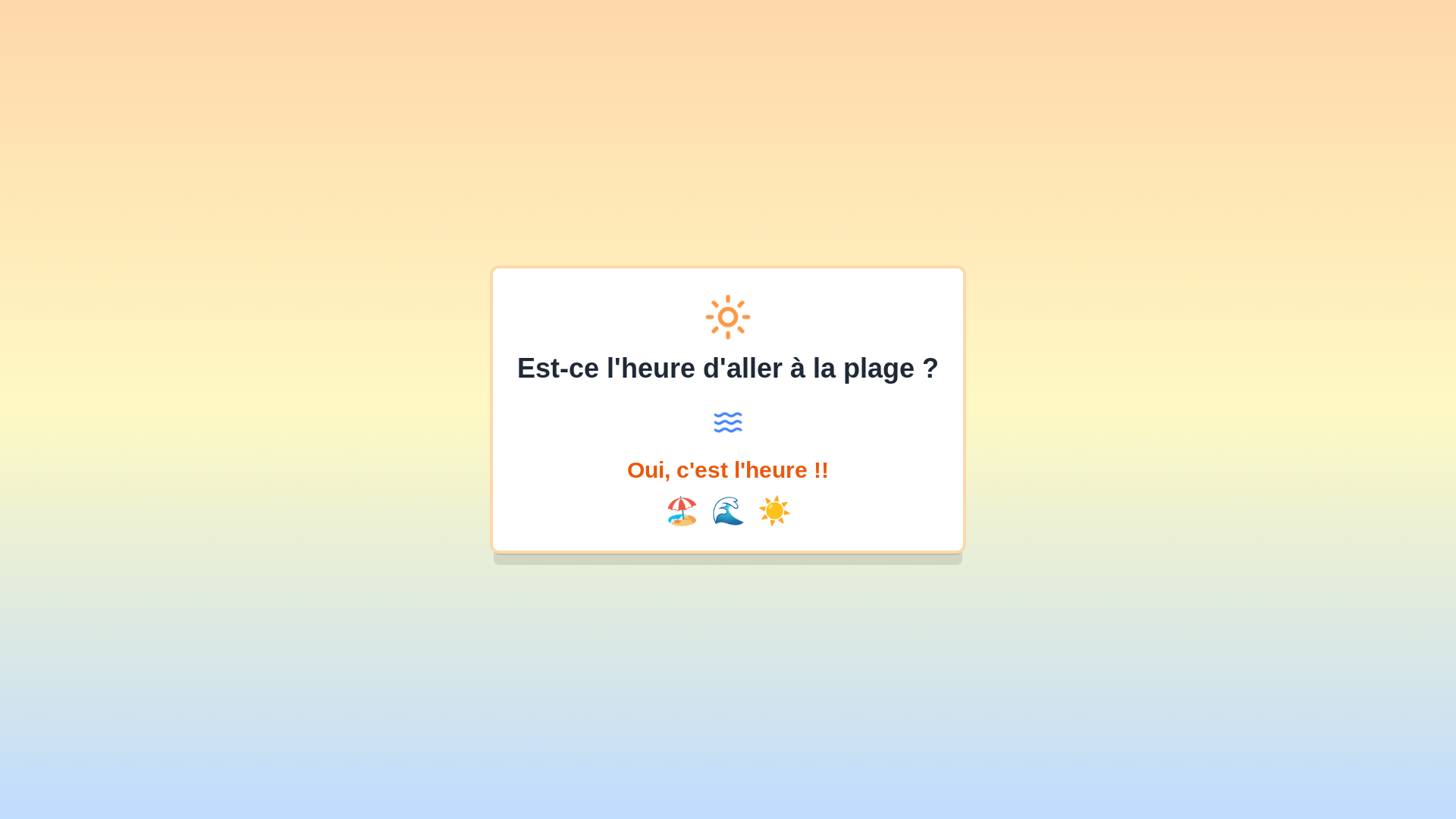 website screenshot of https://est-ce-cest-la-plage.pages.dev/