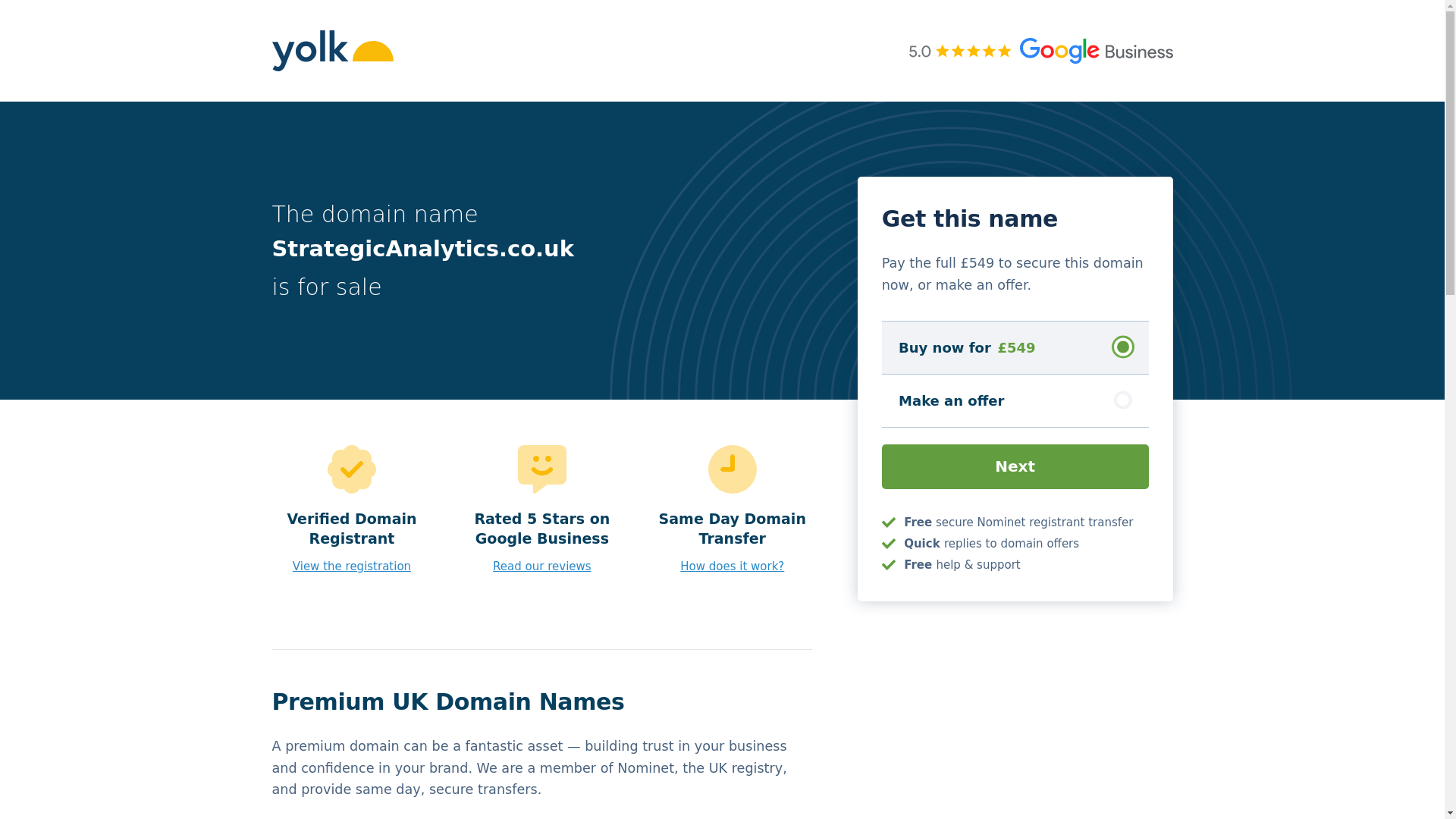 website screenshot of https://strategicanalytics.co.uk/