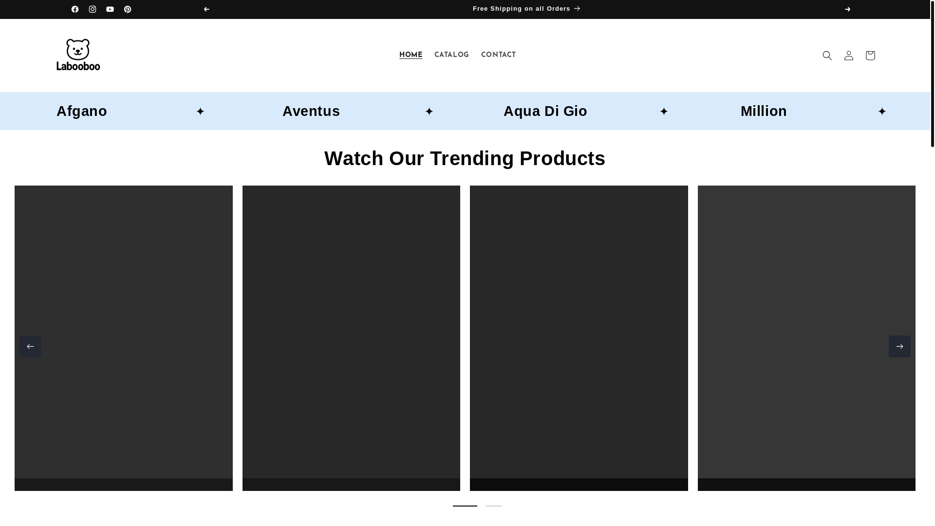 website screenshot of https://labooboo.in/
