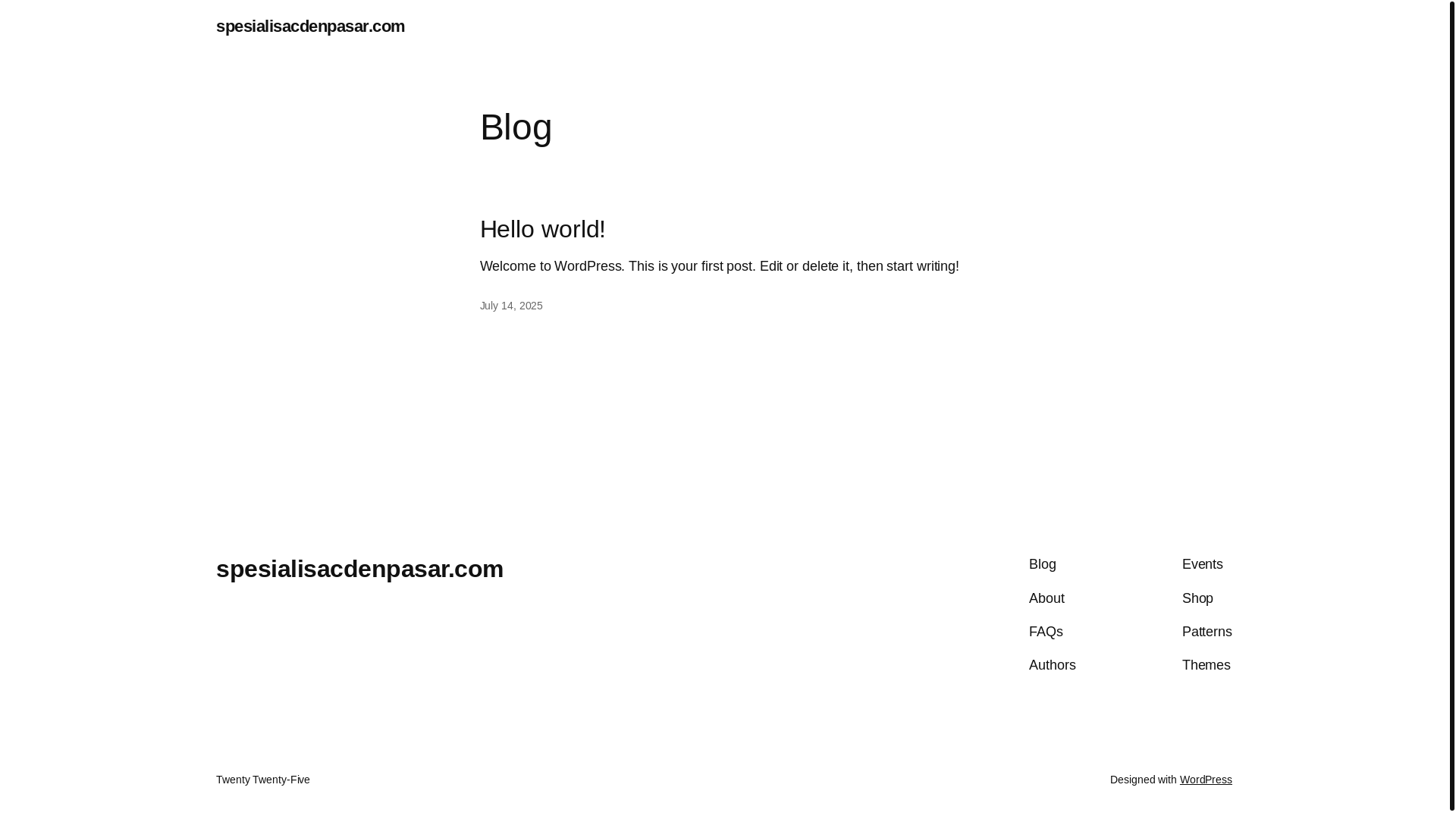 website screenshot of https://spesialisacdenpasar.com/