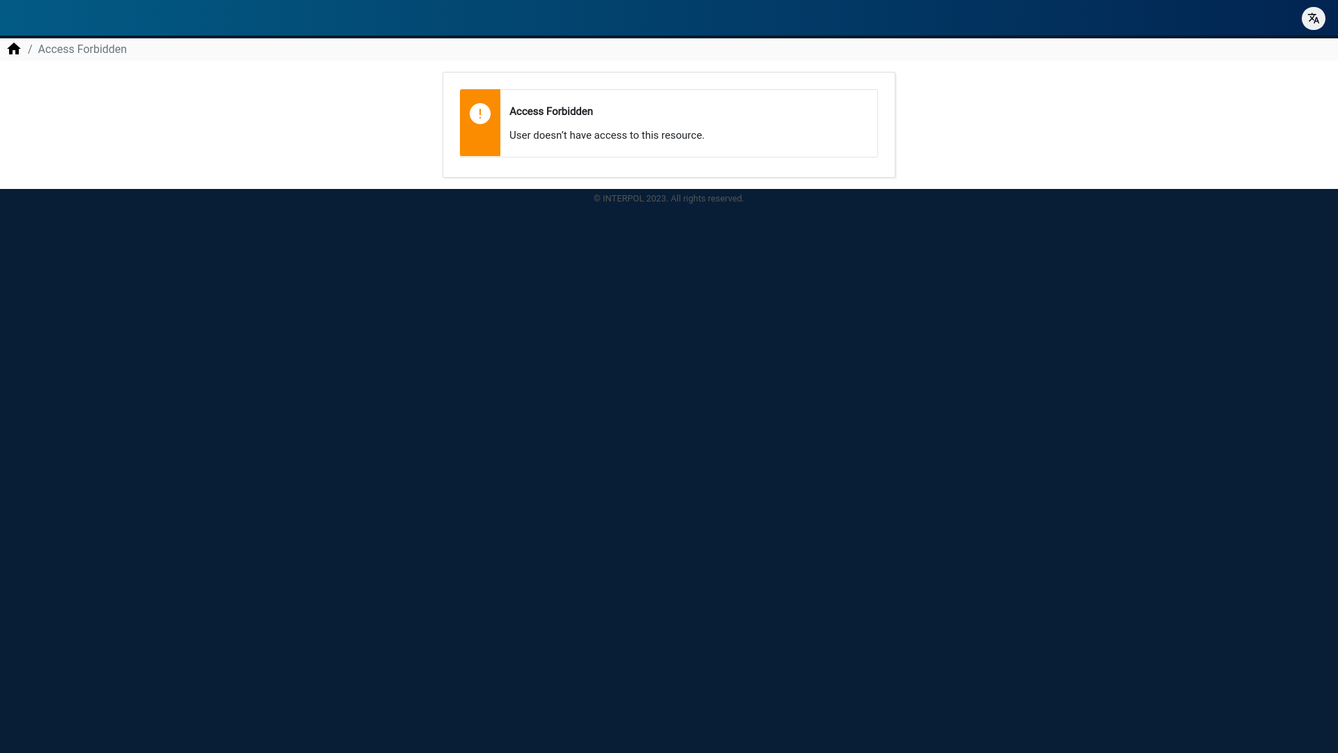 website screenshot of https://secure-idpa.interpol.int/pxpadmin/authsrv/index.html?brid=xAgCZ5MzEBBKEyV0eNgc1Q
