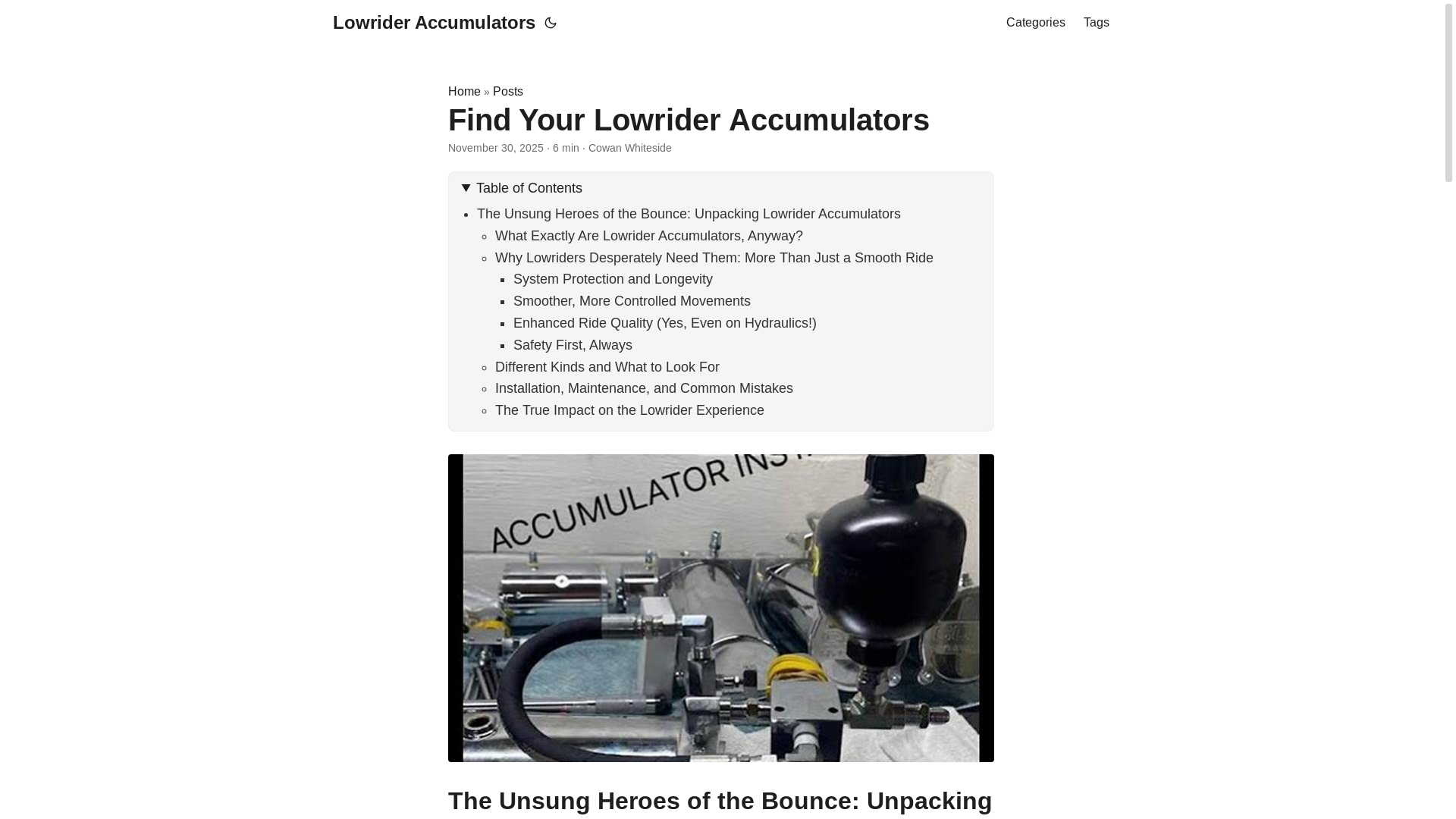 website screenshot of https://lowrideraccumulators3.pages.dev/