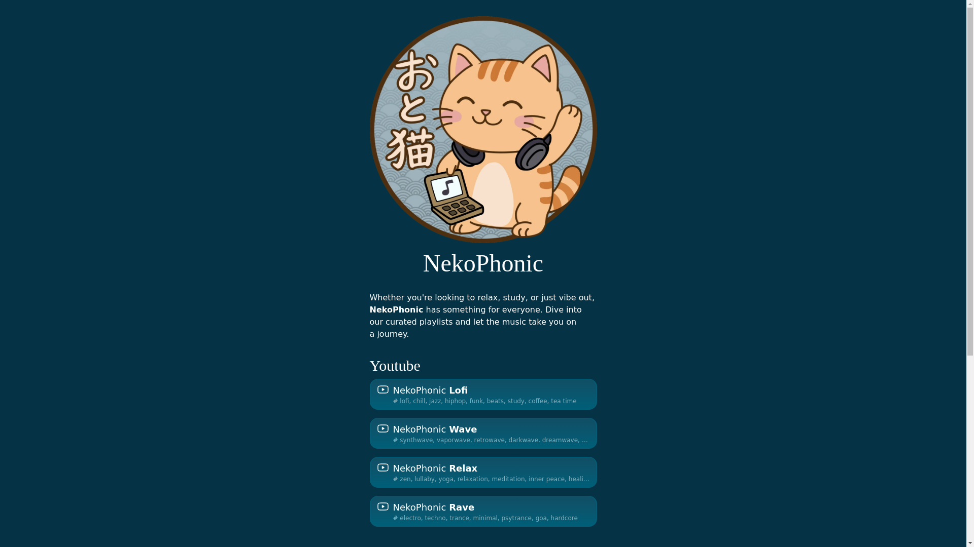 website screenshot of https://nekophonic.pages.dev/