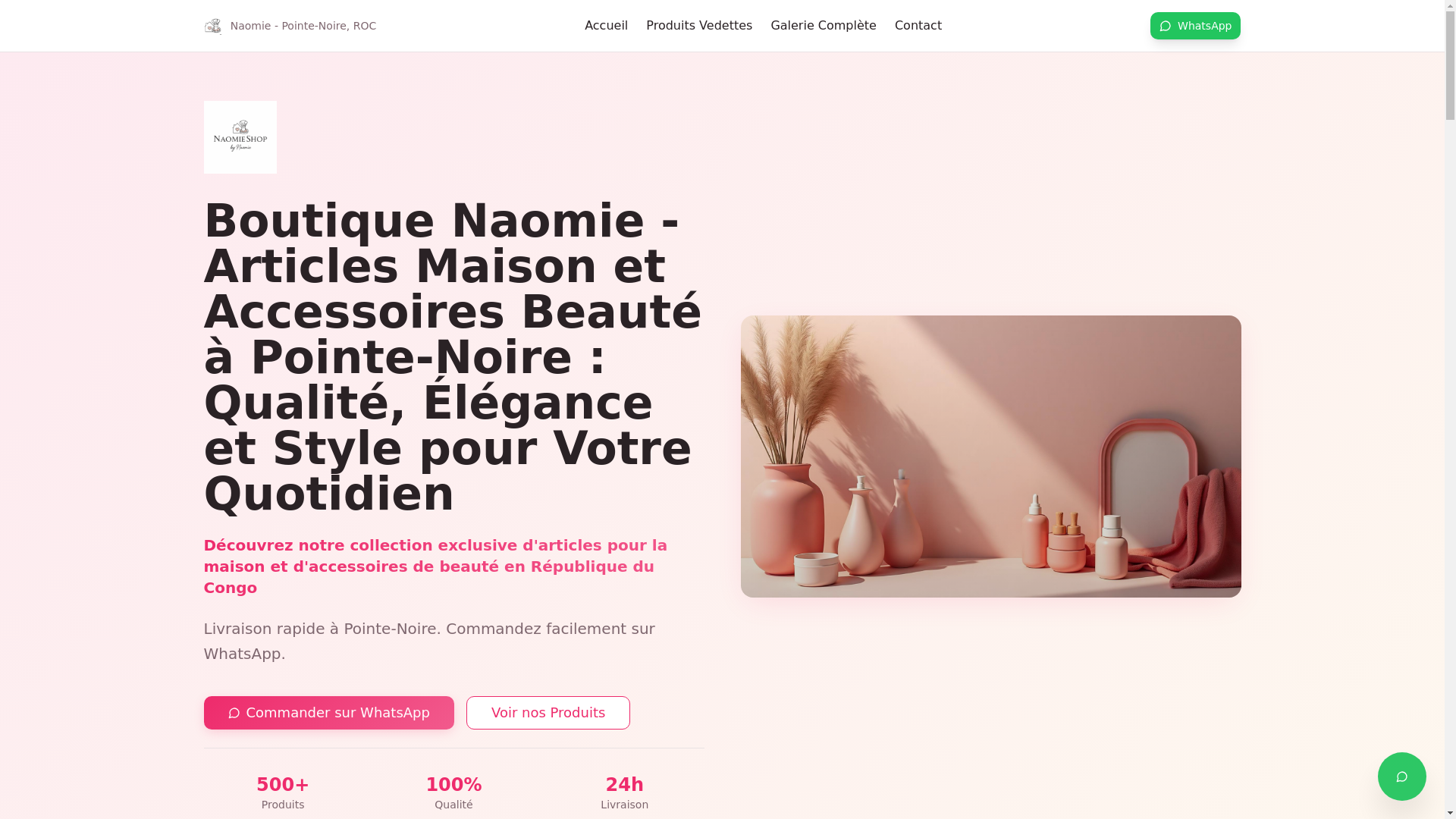 website screenshot of https://naomie-chez-vous.pages.dev/