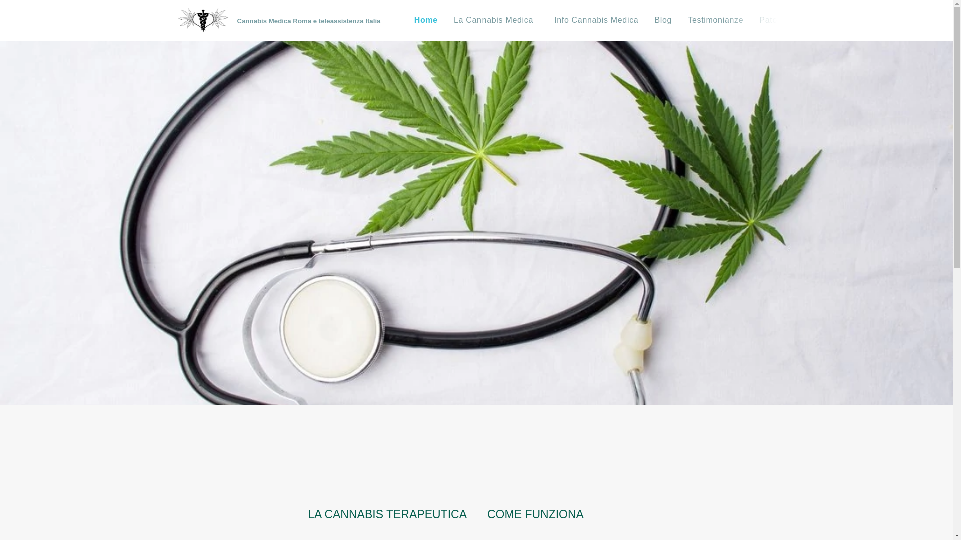 website screenshot of https://cannabisterapeuticaroma.eu/