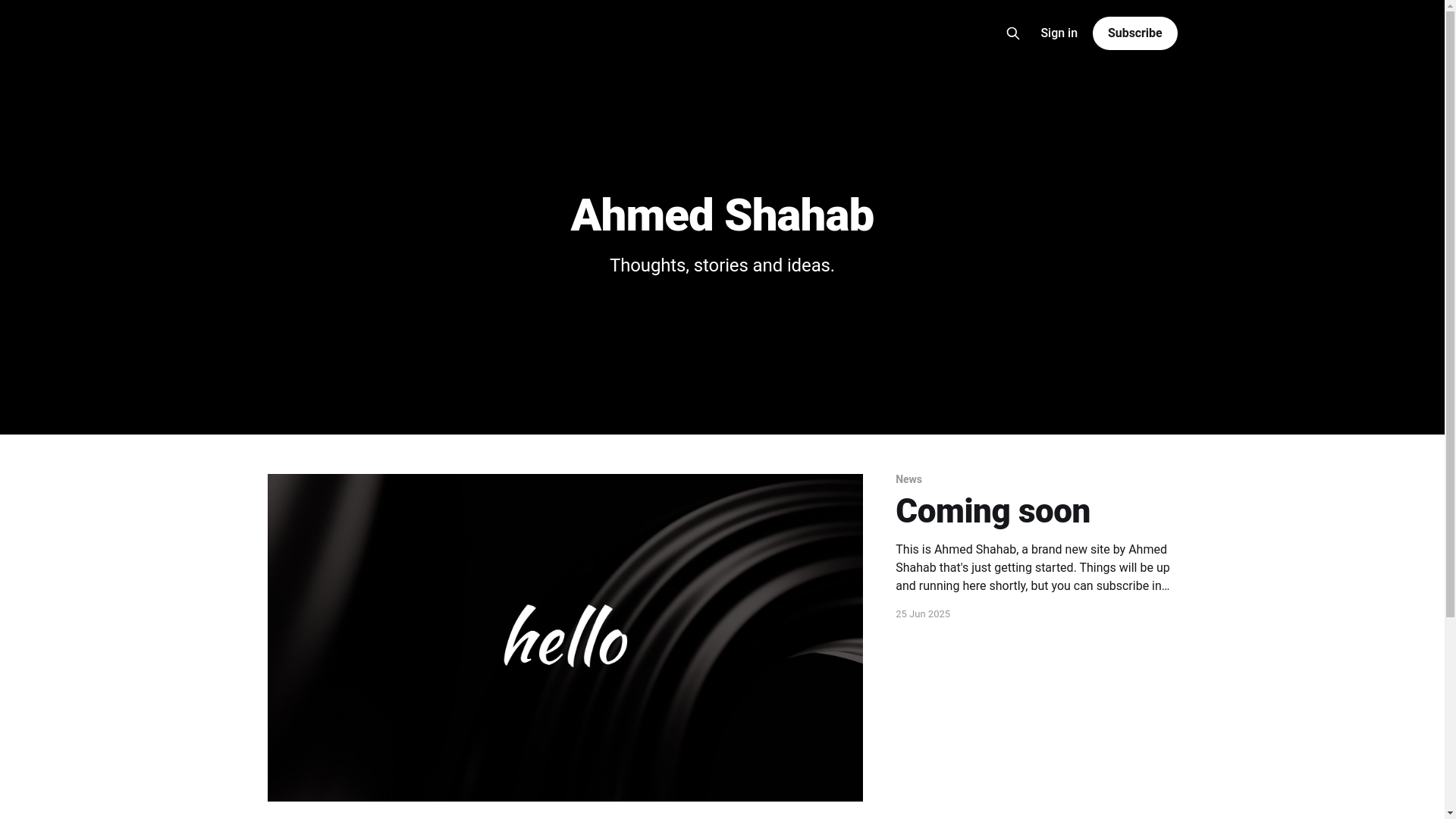 website screenshot of https://ahmedshahab.com/