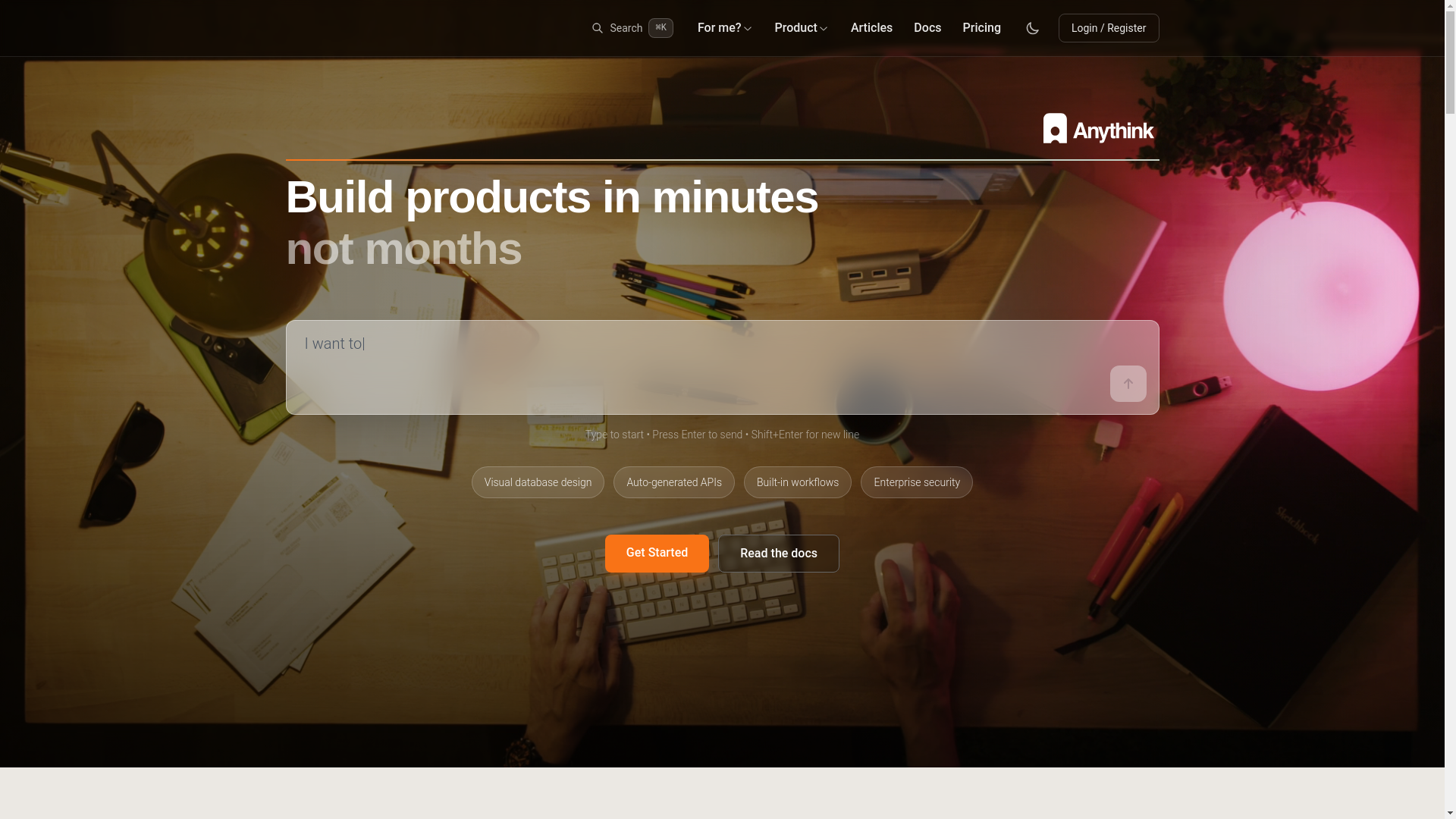 website screenshot of https://myanythink.org/