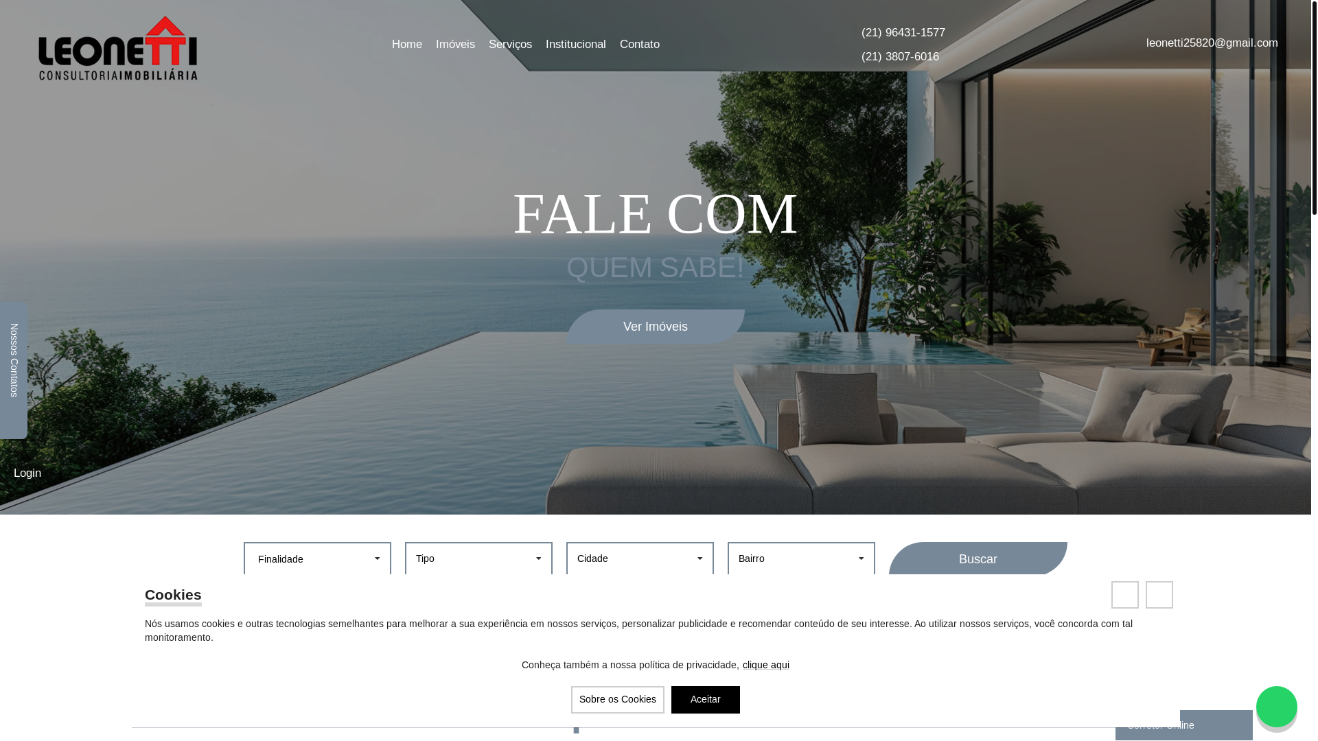 website screenshot of https://leonettimoveis.com.br/