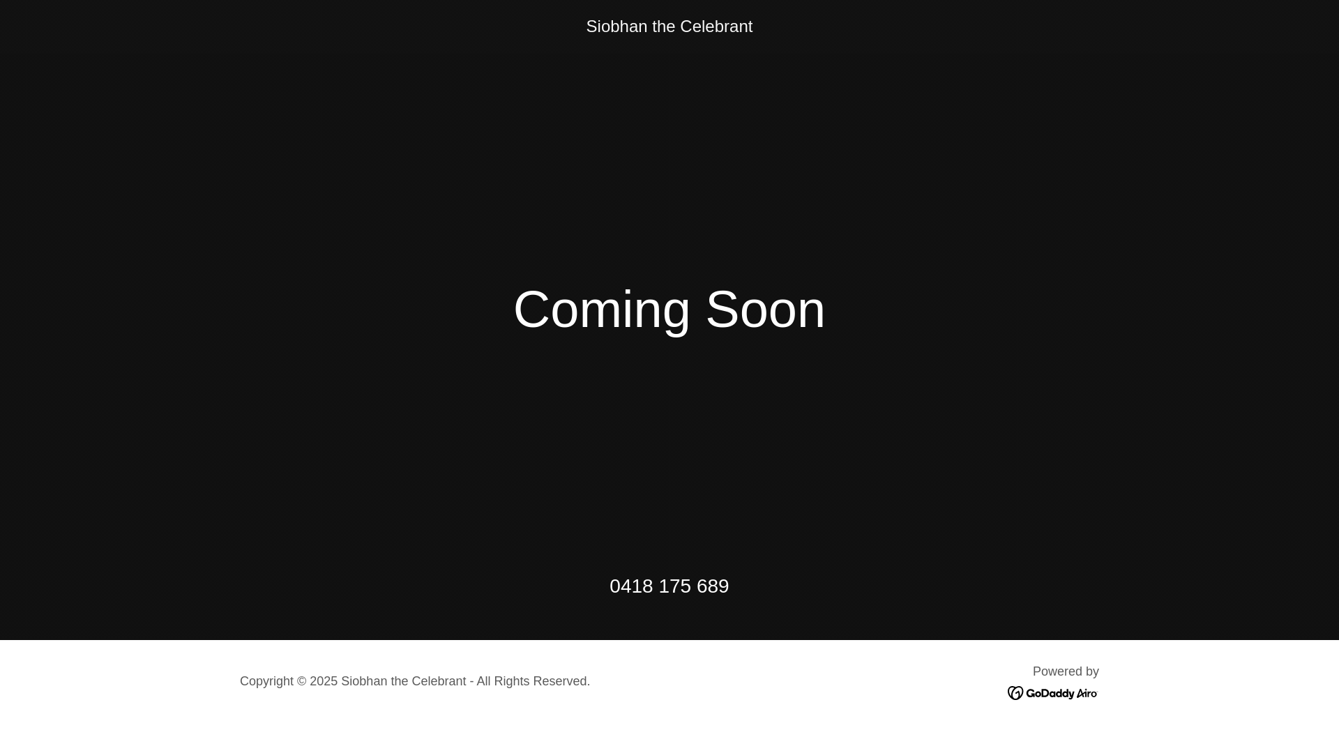 website screenshot of https://siobhanthecelebrant.com.au/