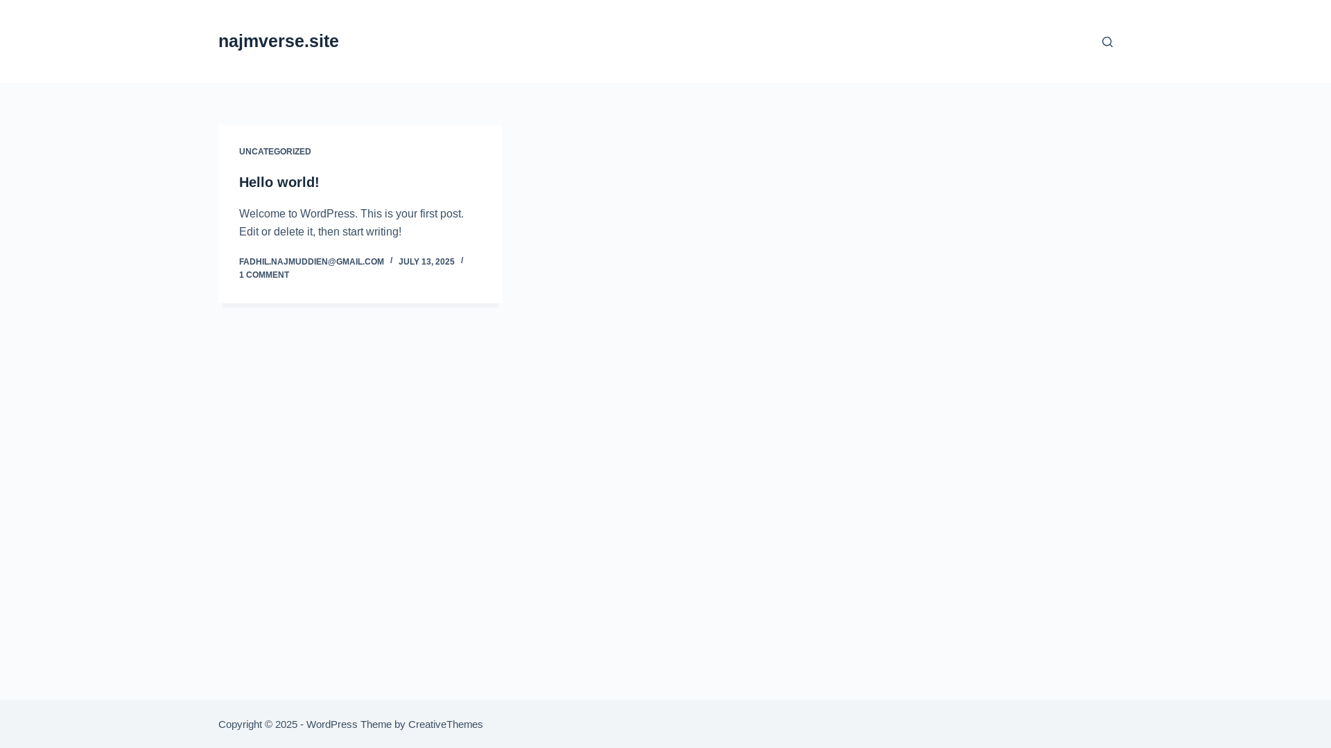 website screenshot of https://najmverse.site/