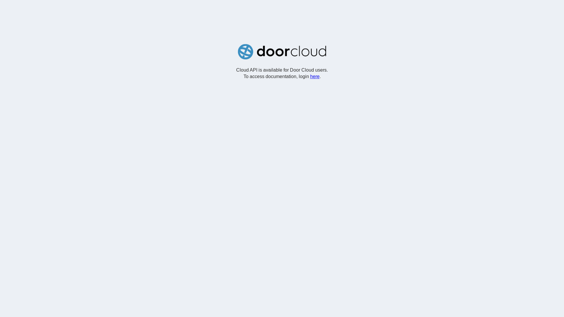 website screenshot of https://release-api.doorcloud.com/