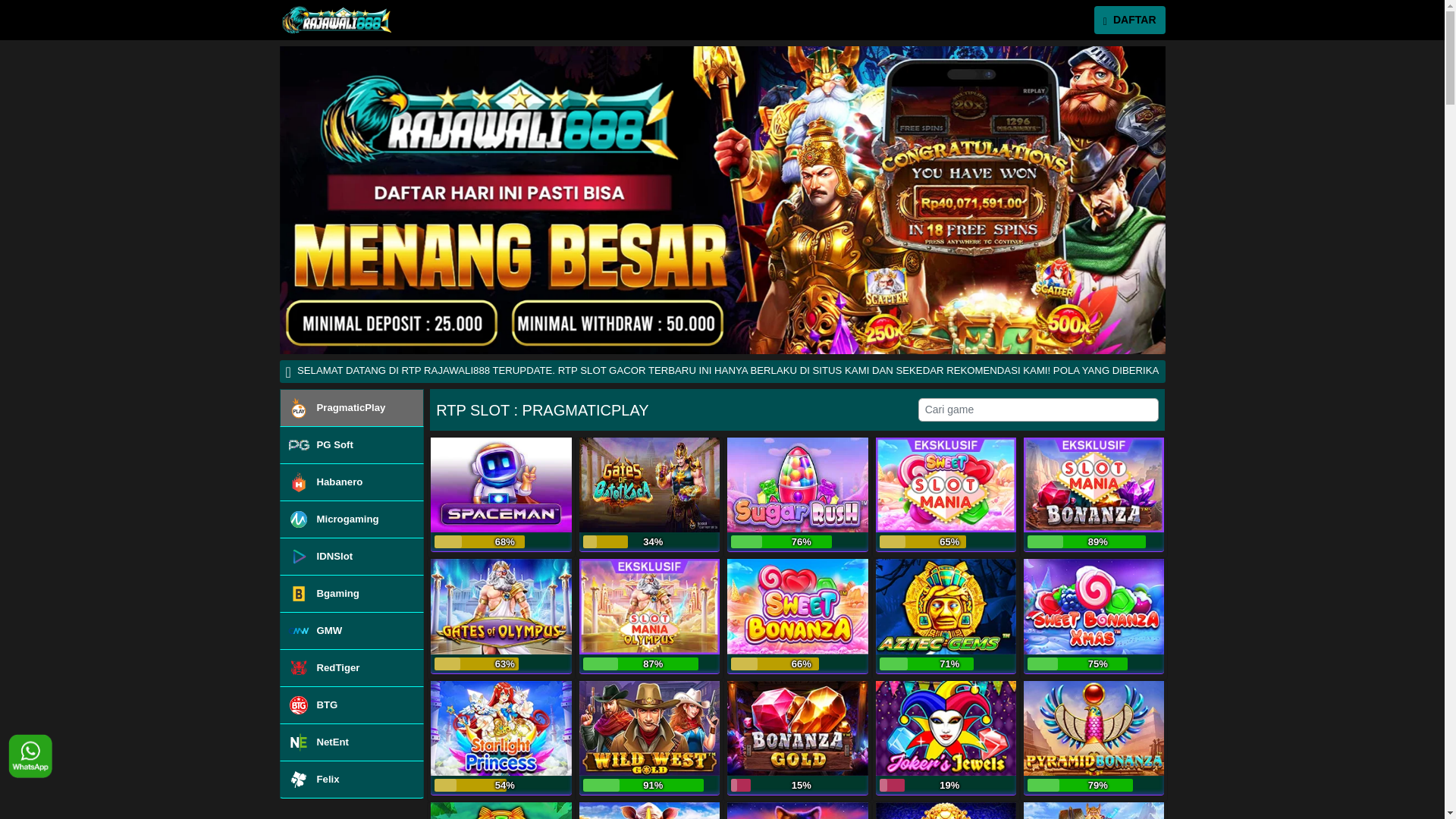 website screenshot of https://rajawalirtp.fun/