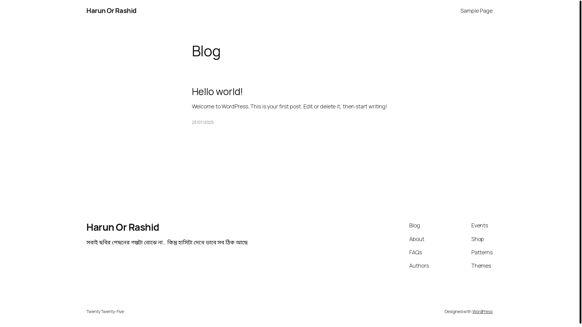 website screenshot of https://nassaharun.site/