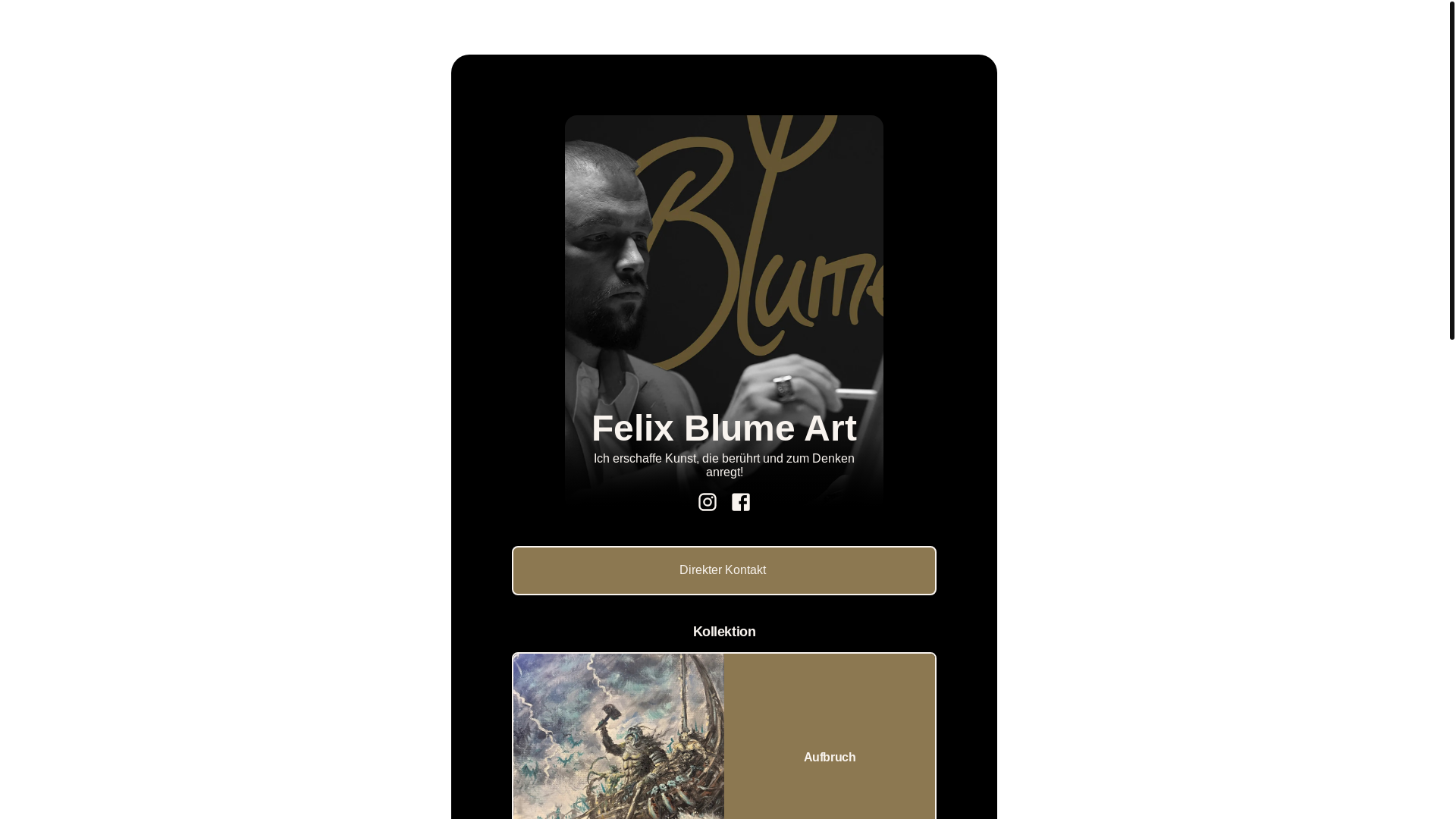 website screenshot of https://felixblumeart.com/