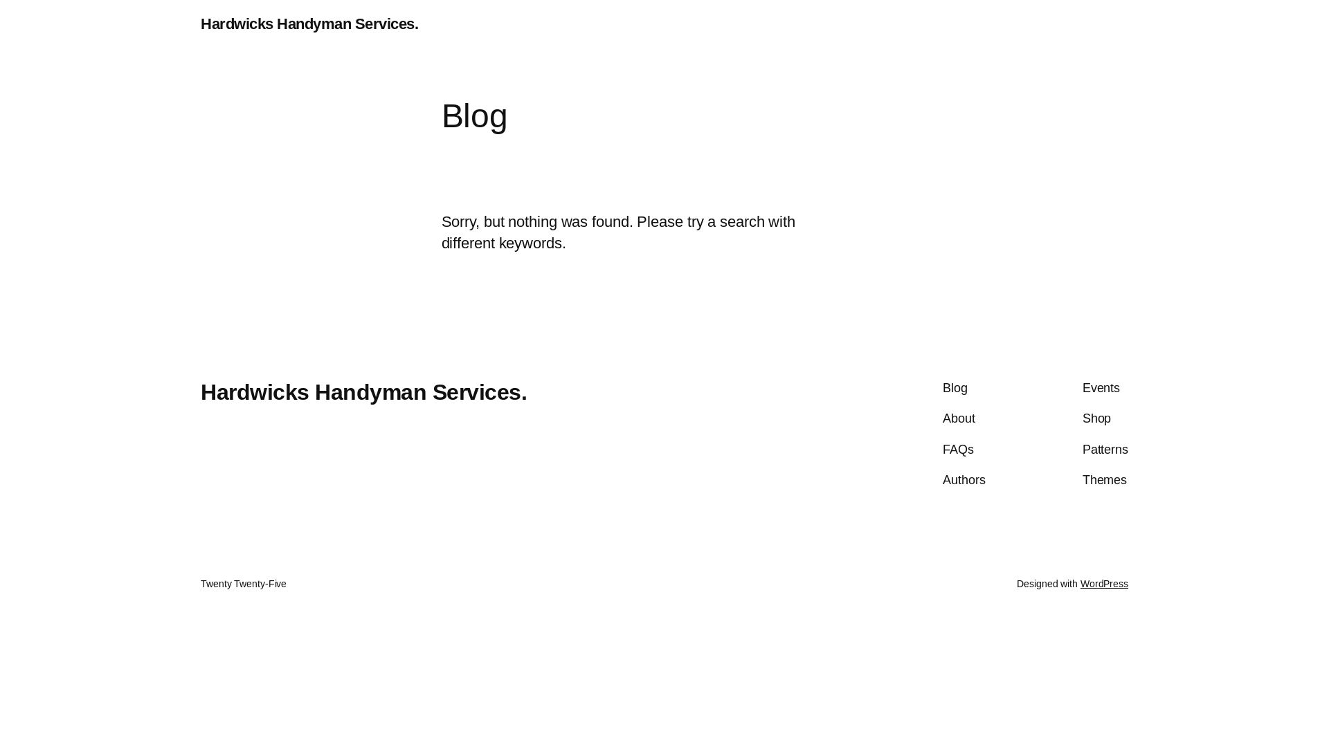 website screenshot of https://hardwickshandymanservices.com.au/