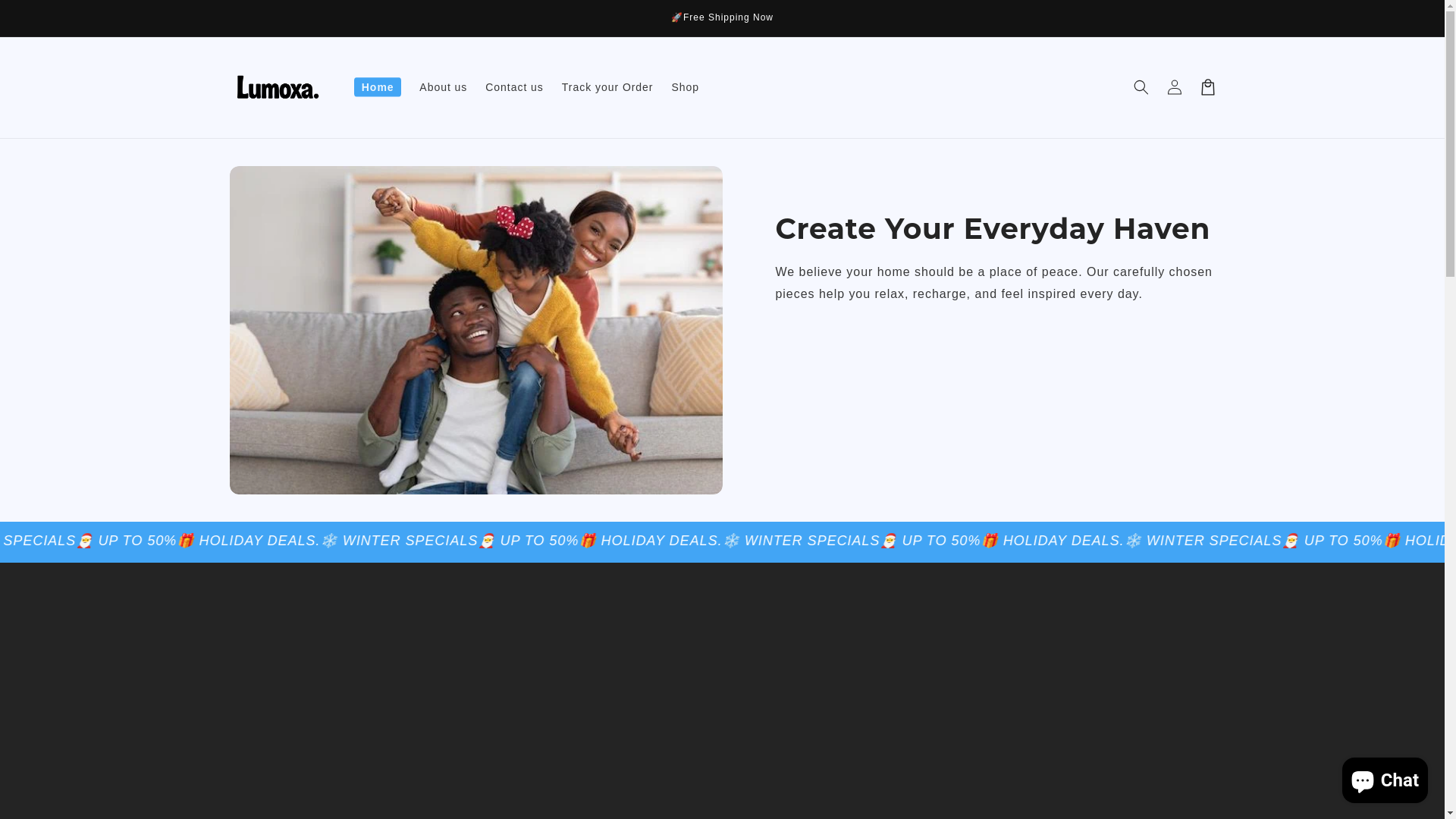 website screenshot of https://lumoxaa.shop/