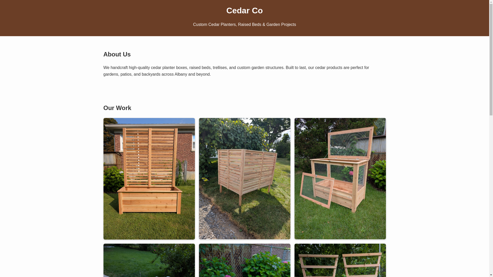 website screenshot of https://cedarhaus.us/