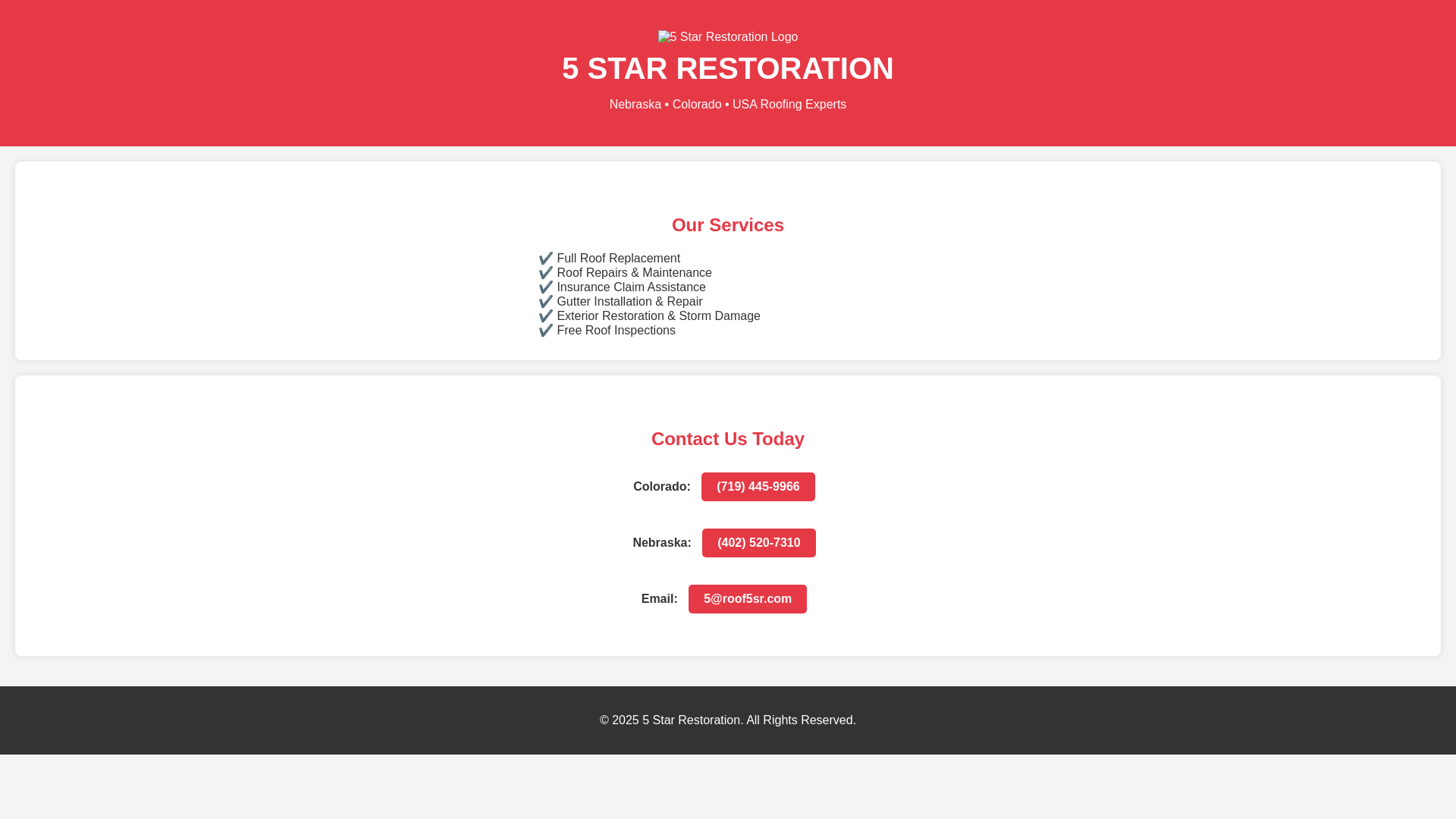website screenshot of https://roof5sr-website.pages.dev/