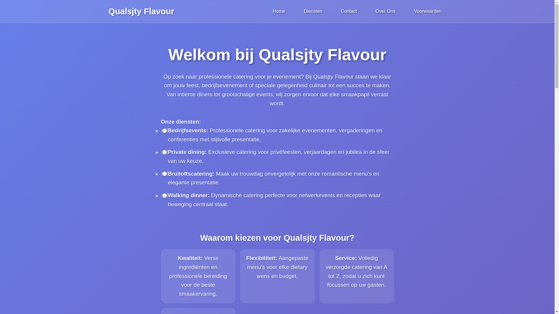 website screenshot of https://qualsjtyflavours.com/