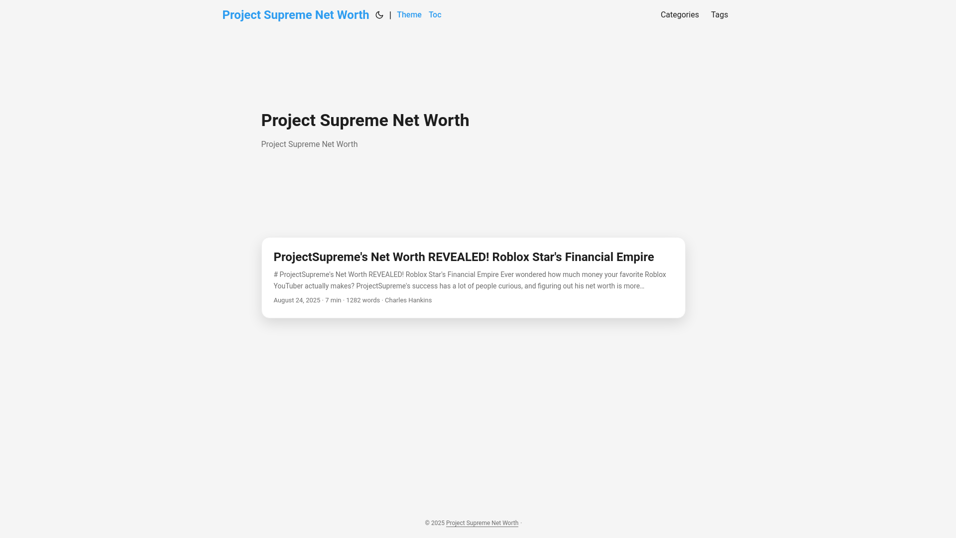website screenshot of https://project-supreme-net-worth.pages.dev/