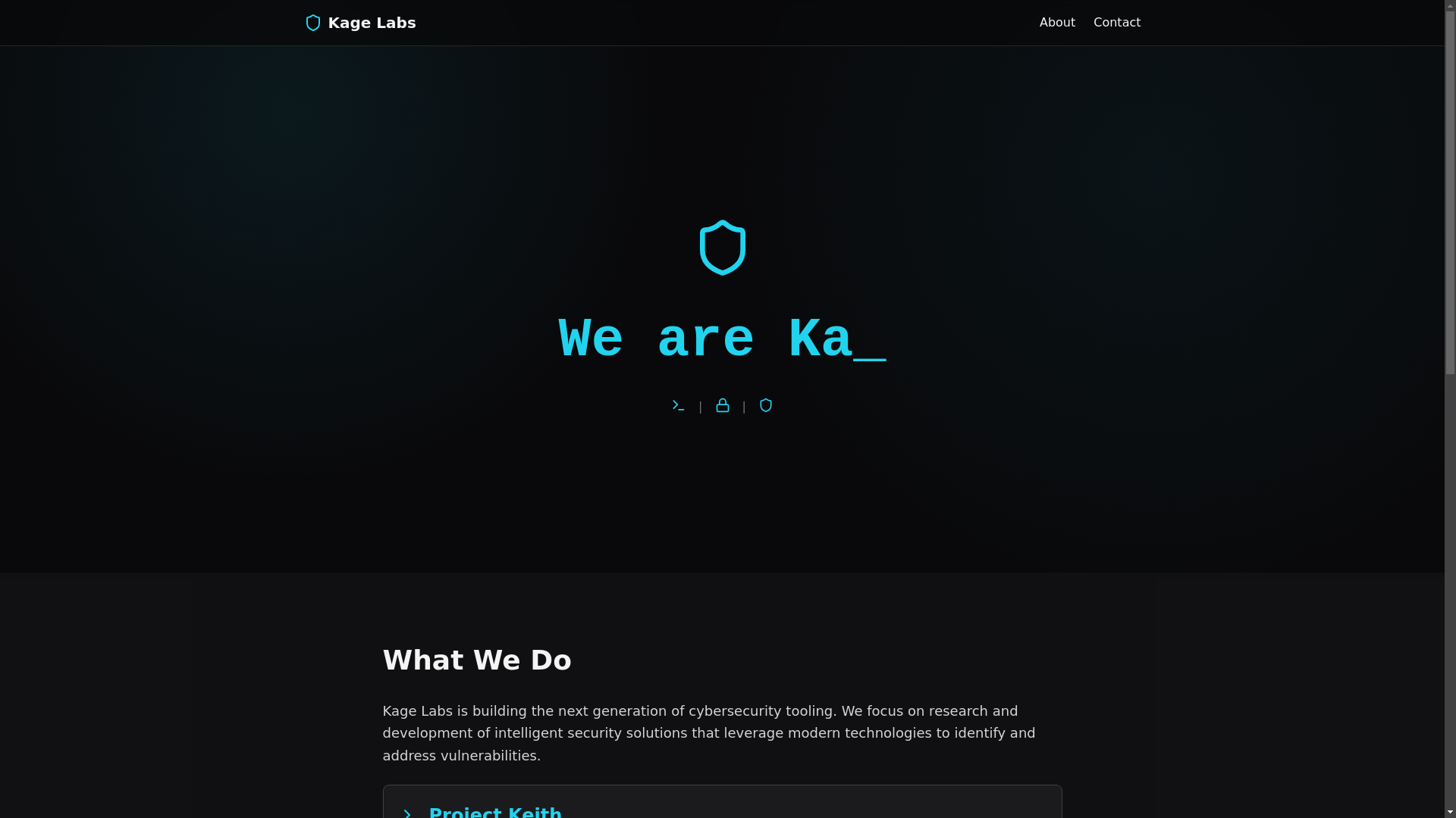 website screenshot of https://kagelabs.app/