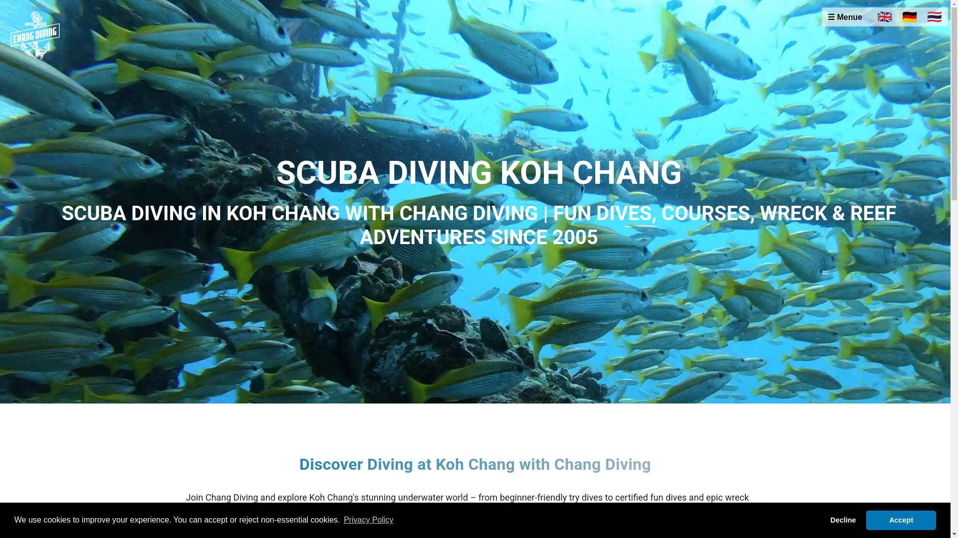 website screenshot of https://changdiving.pages.dev/