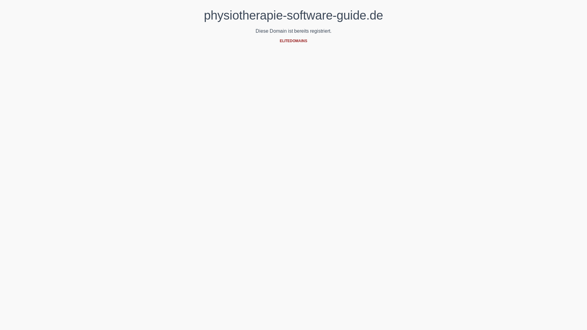 website screenshot of https://physiotherapie-software-guide.de/