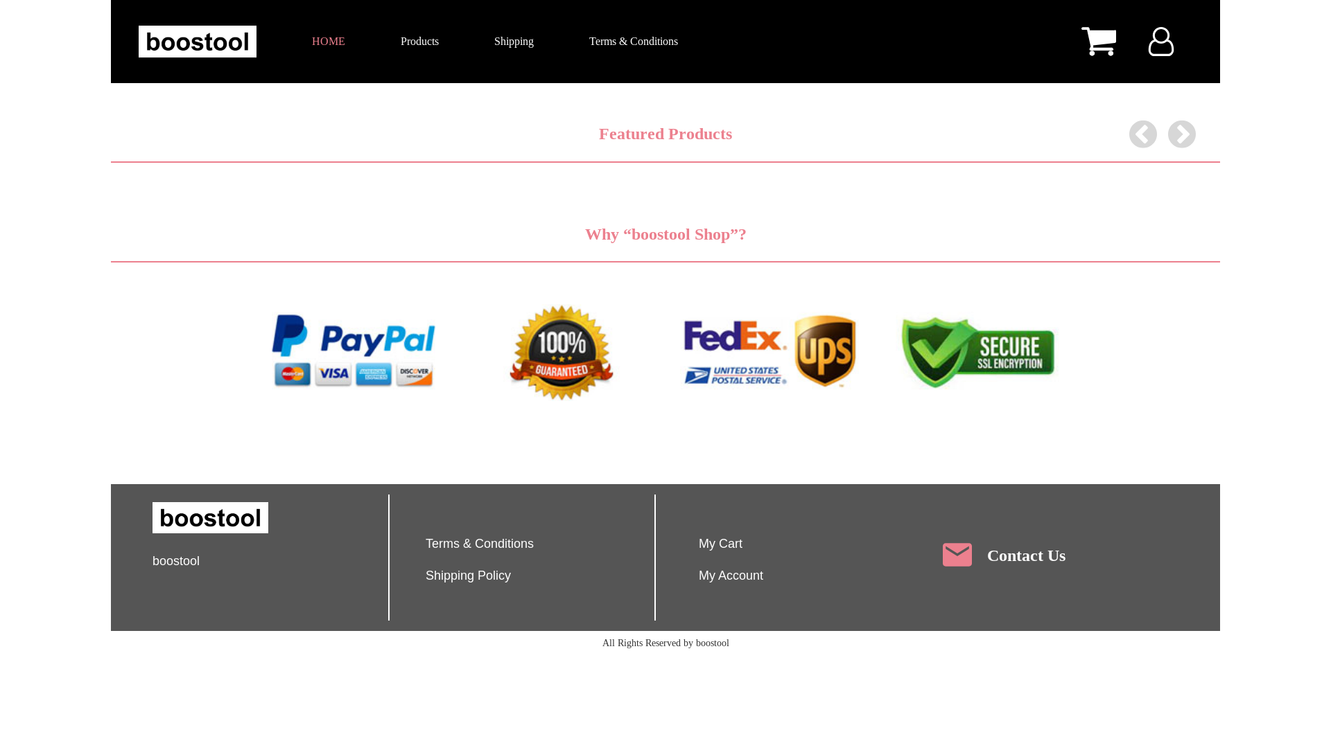 website screenshot of https://boostool-product.xyz/
