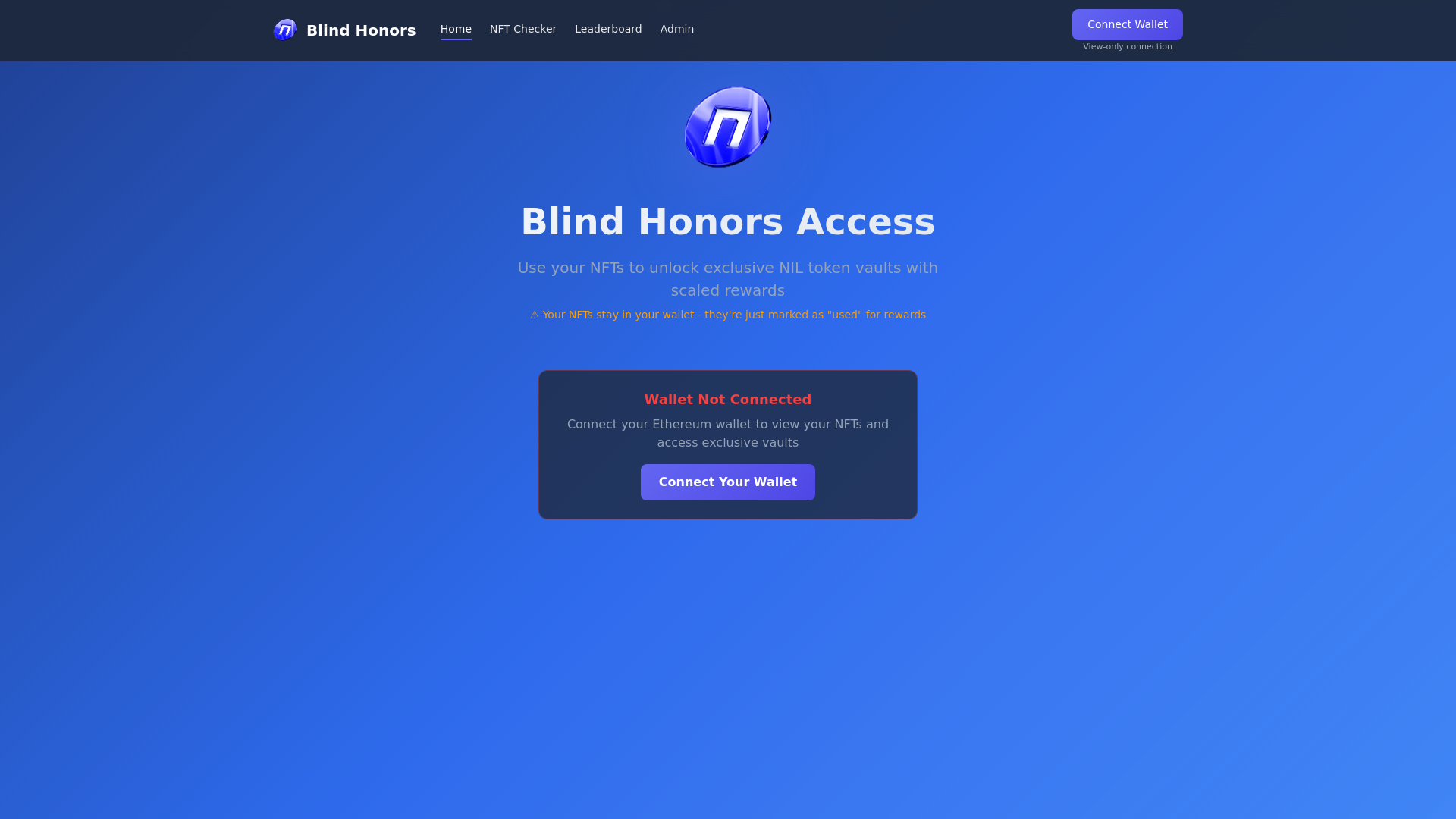 website screenshot of https://blindhonors.com/