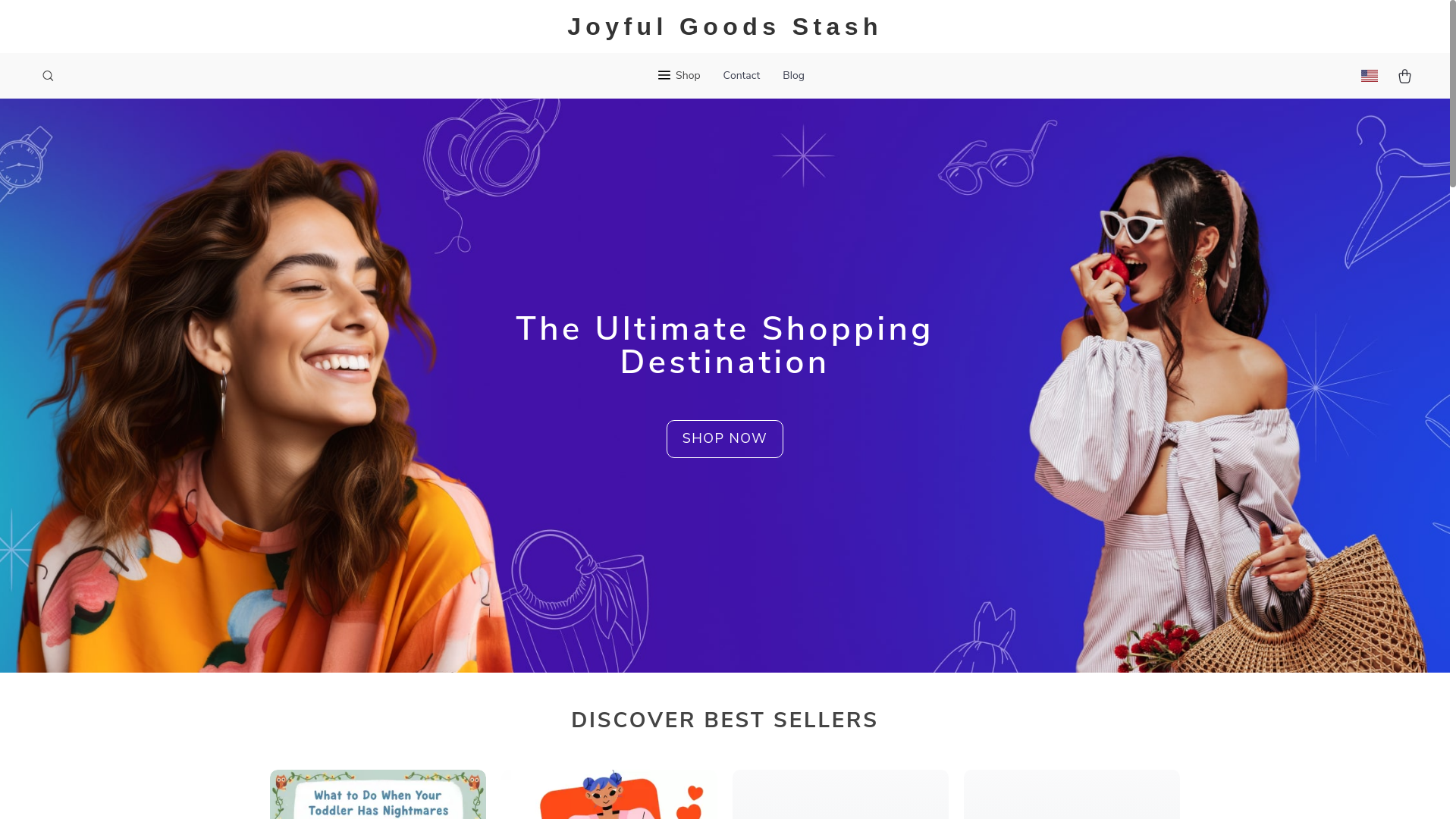 website screenshot of https://joyfulgoodsstash.shop/
