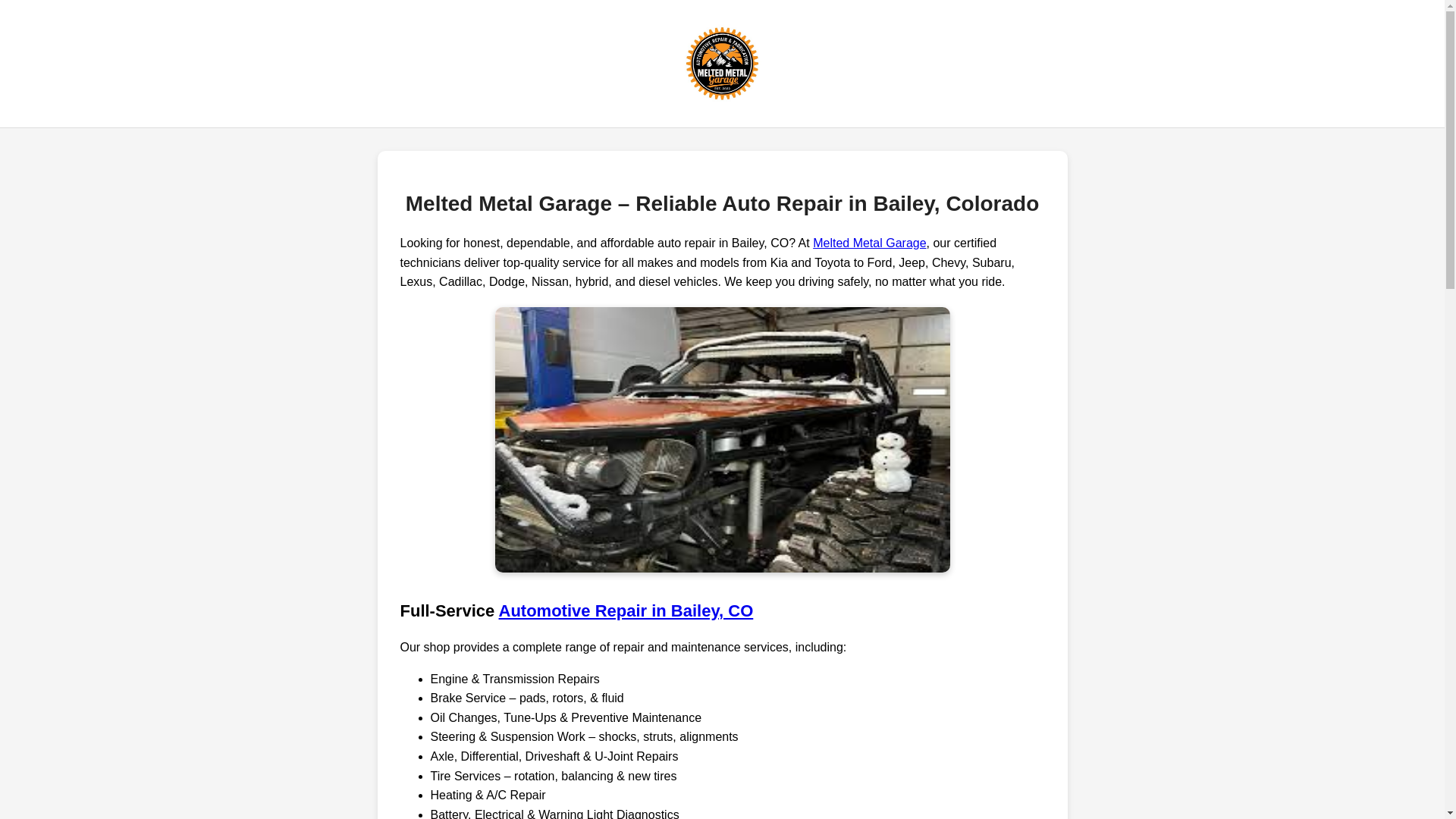 website screenshot of https://meltedmetalgarage.pages.dev/