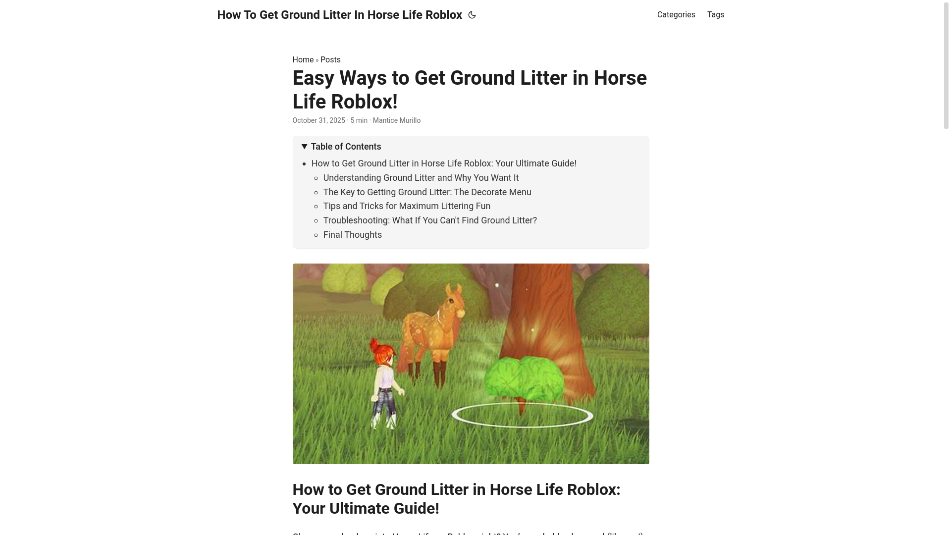 website screenshot of https://how-to-get-ground-litter-in-horse-life-roblox.pages.dev/