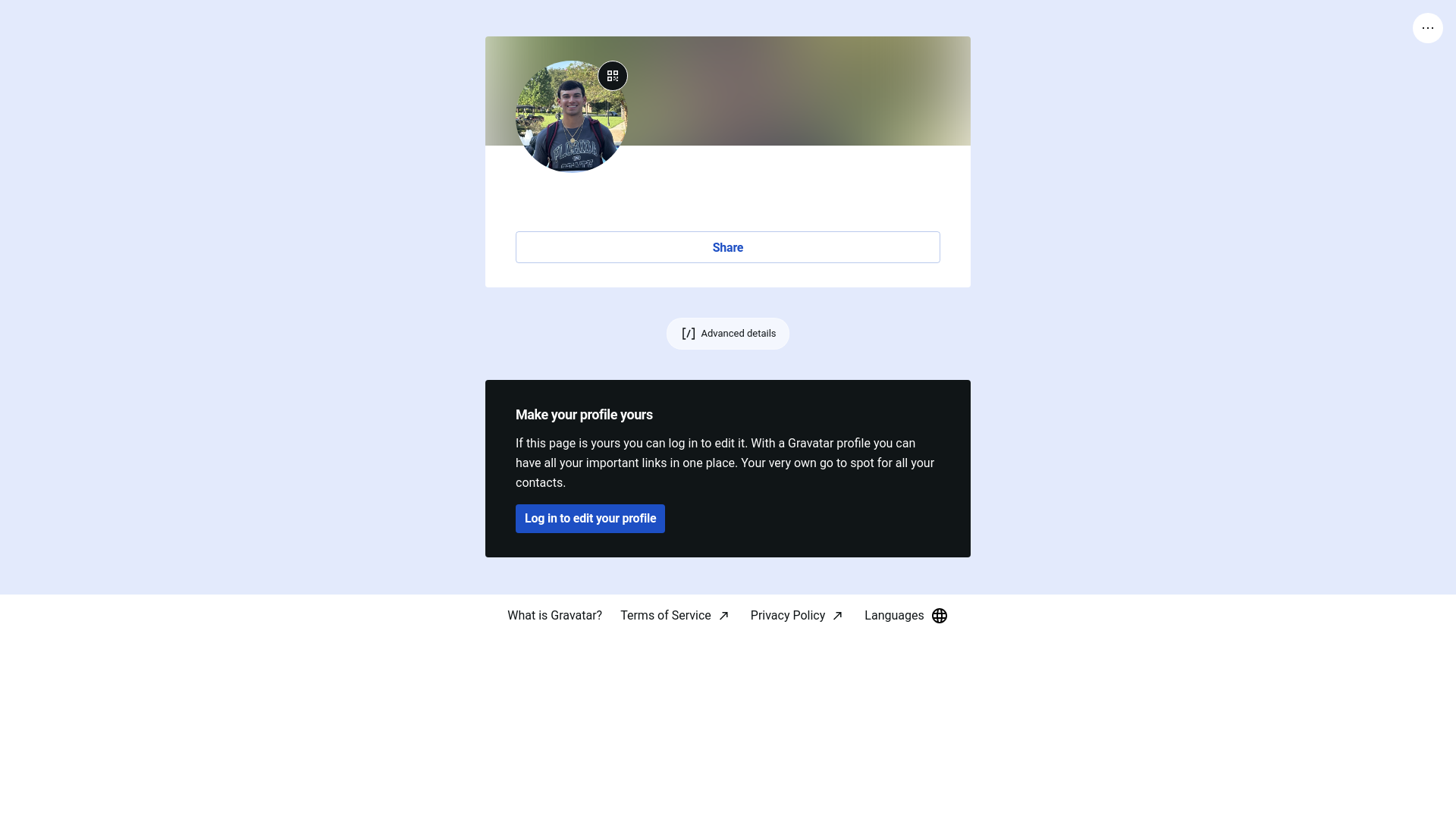 website screenshot of https://prestonherce.link/