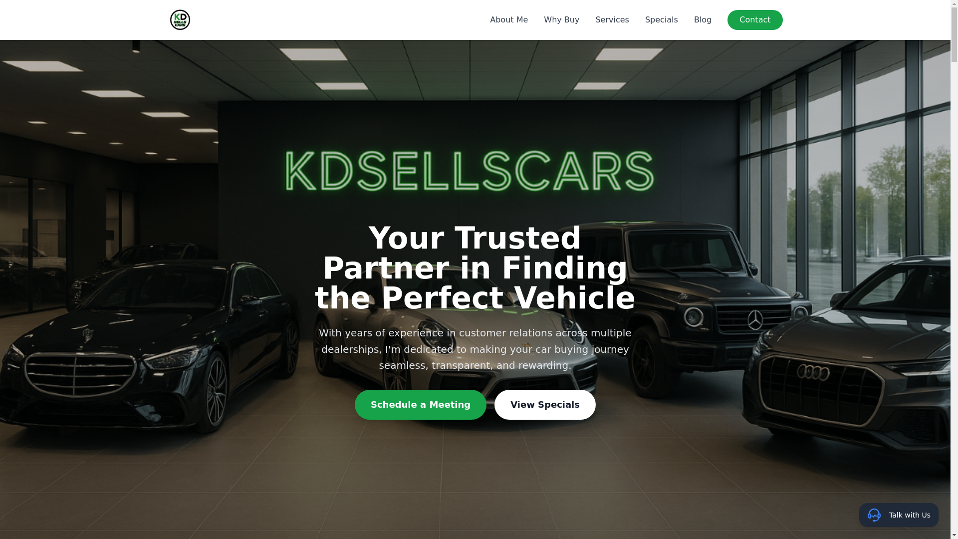 website screenshot of https://kdsellscars.com/