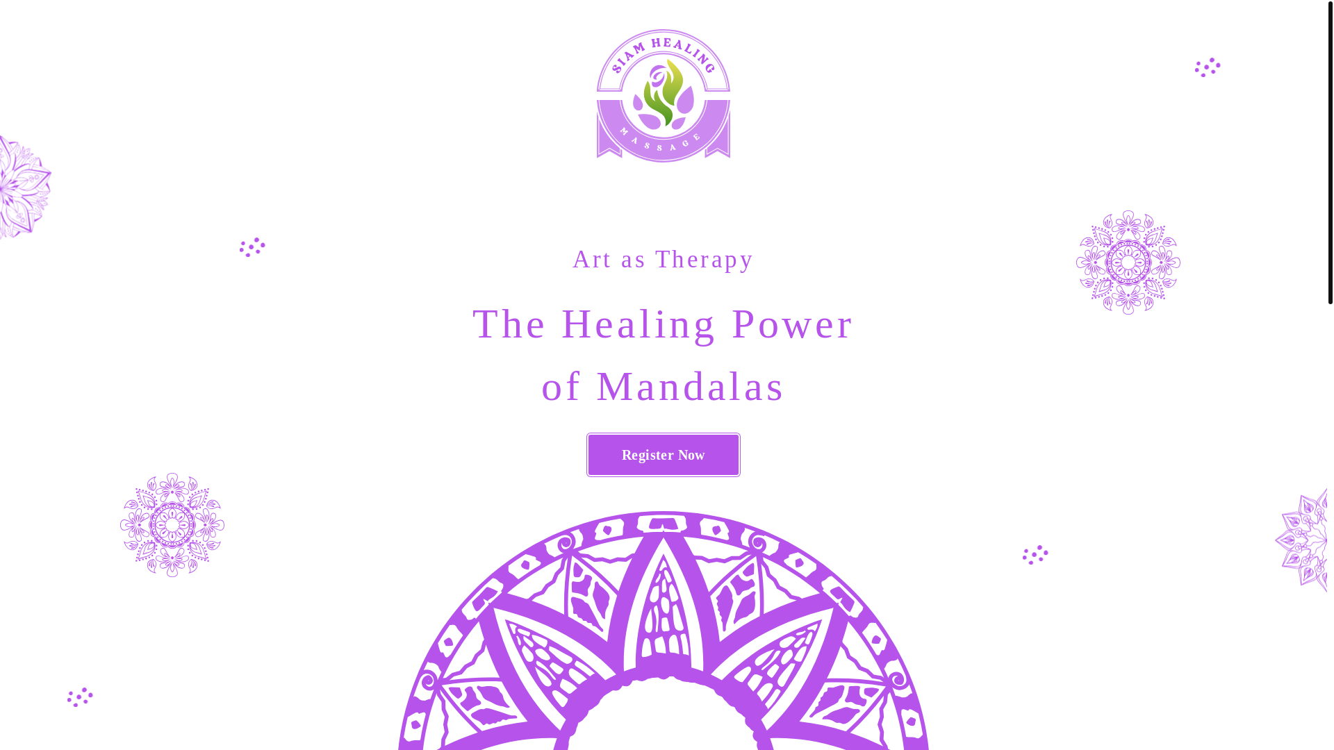 website screenshot of https://siam-healing.com/