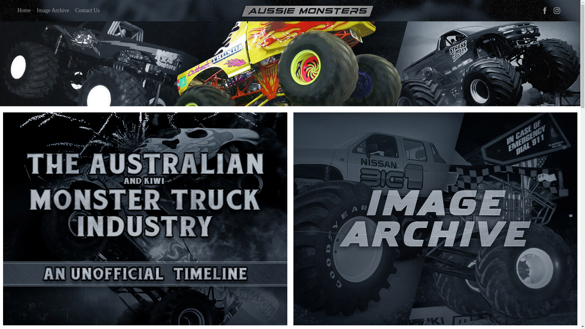 website screenshot of https://aussiemonsters.org/