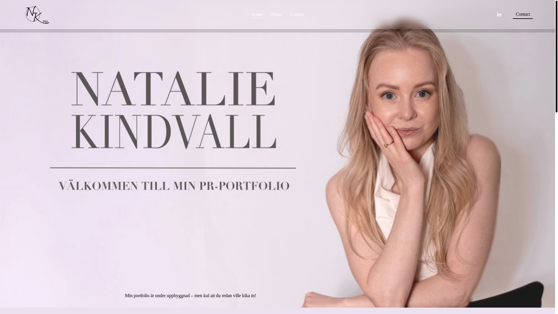 website screenshot of https://nataliekindvall.com/