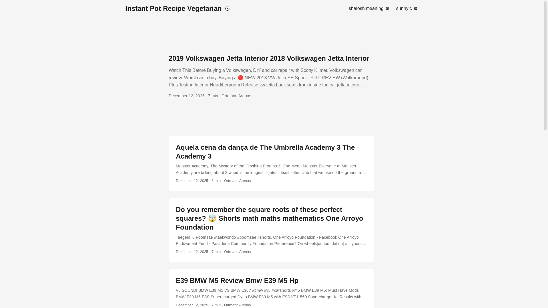 website screenshot of https://instantpotrecipevegetarian.pages.dev/