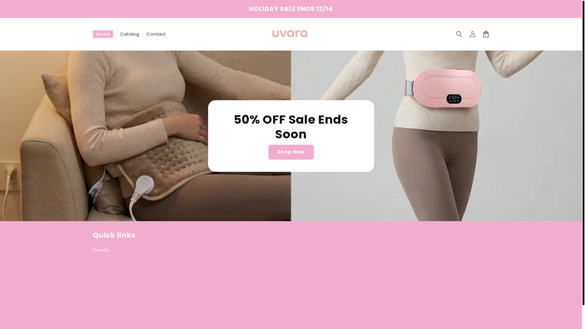 website screenshot of https://uvara.shop/