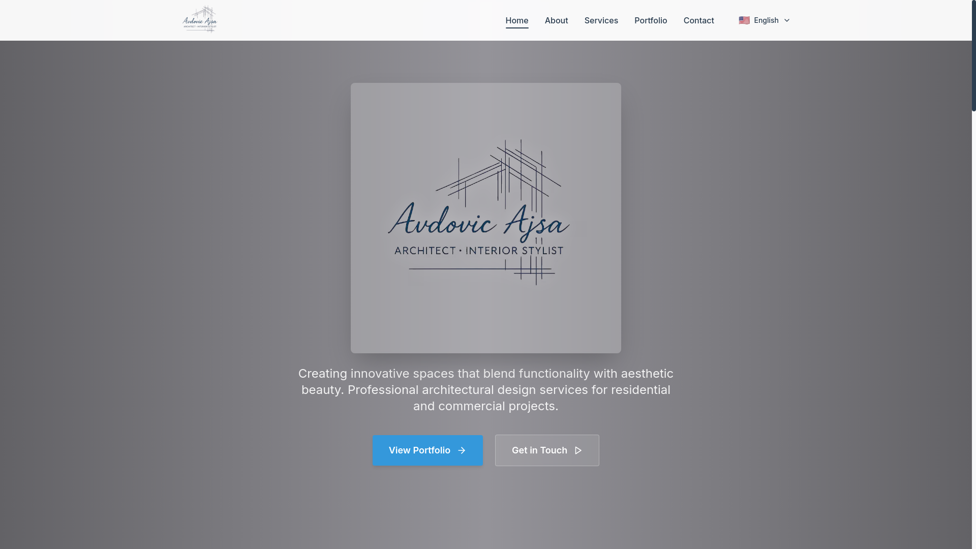 website screenshot of https://ajsaavdovicdesign.com/
