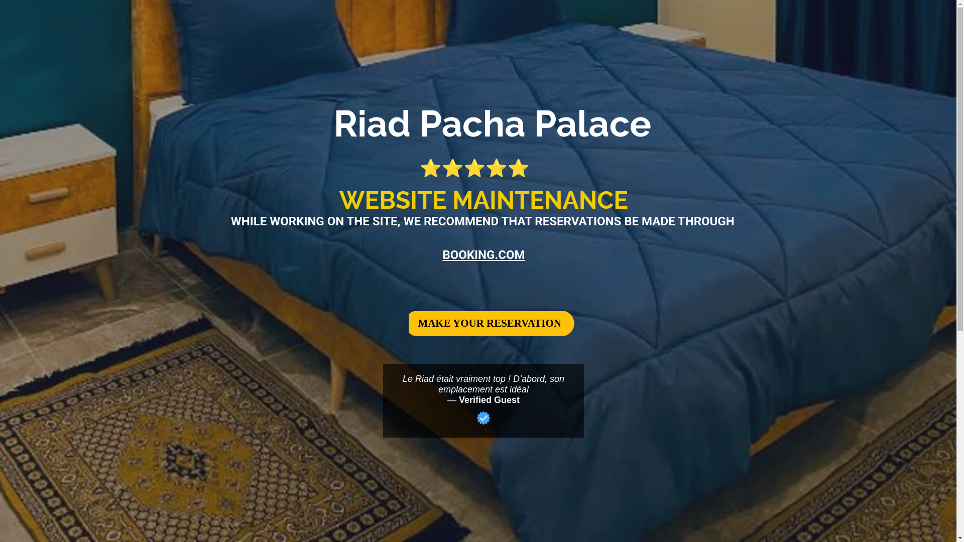 website screenshot of https://riadpachapalace.site/