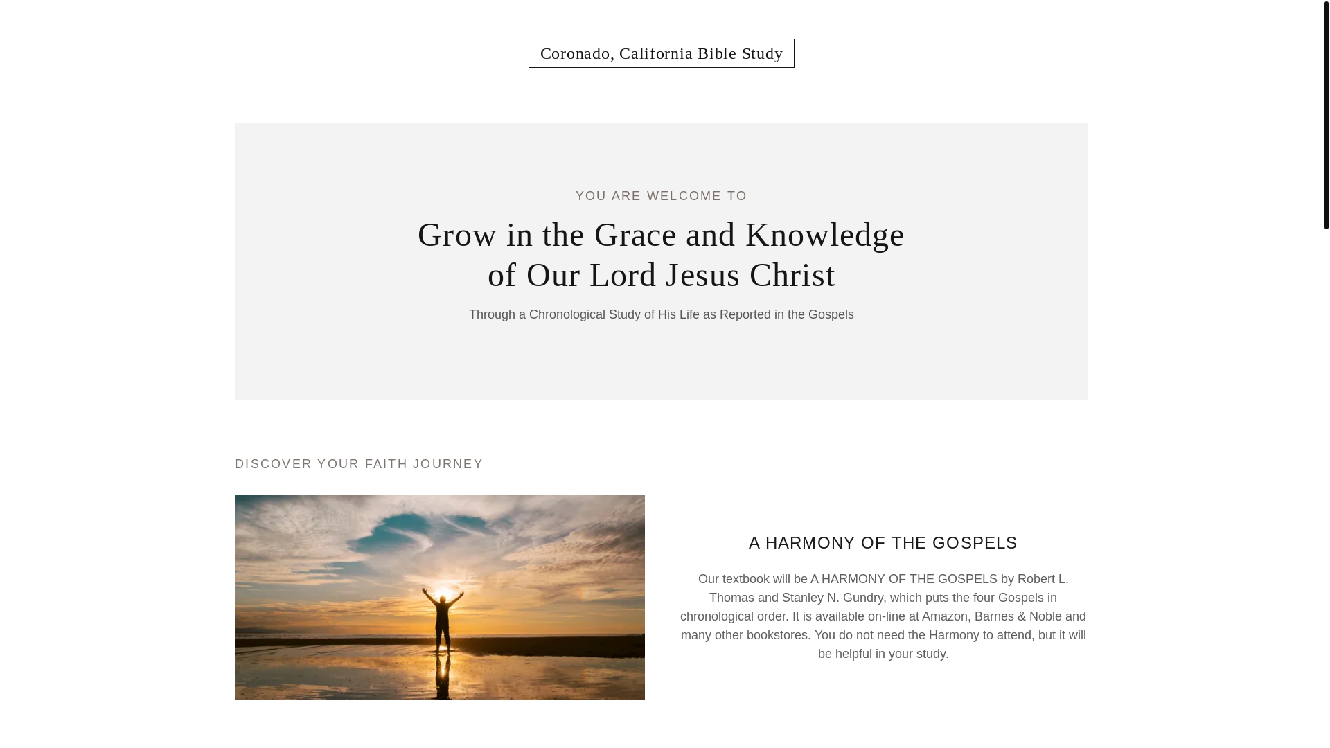 website screenshot of https://coronadobiblestudy.org/